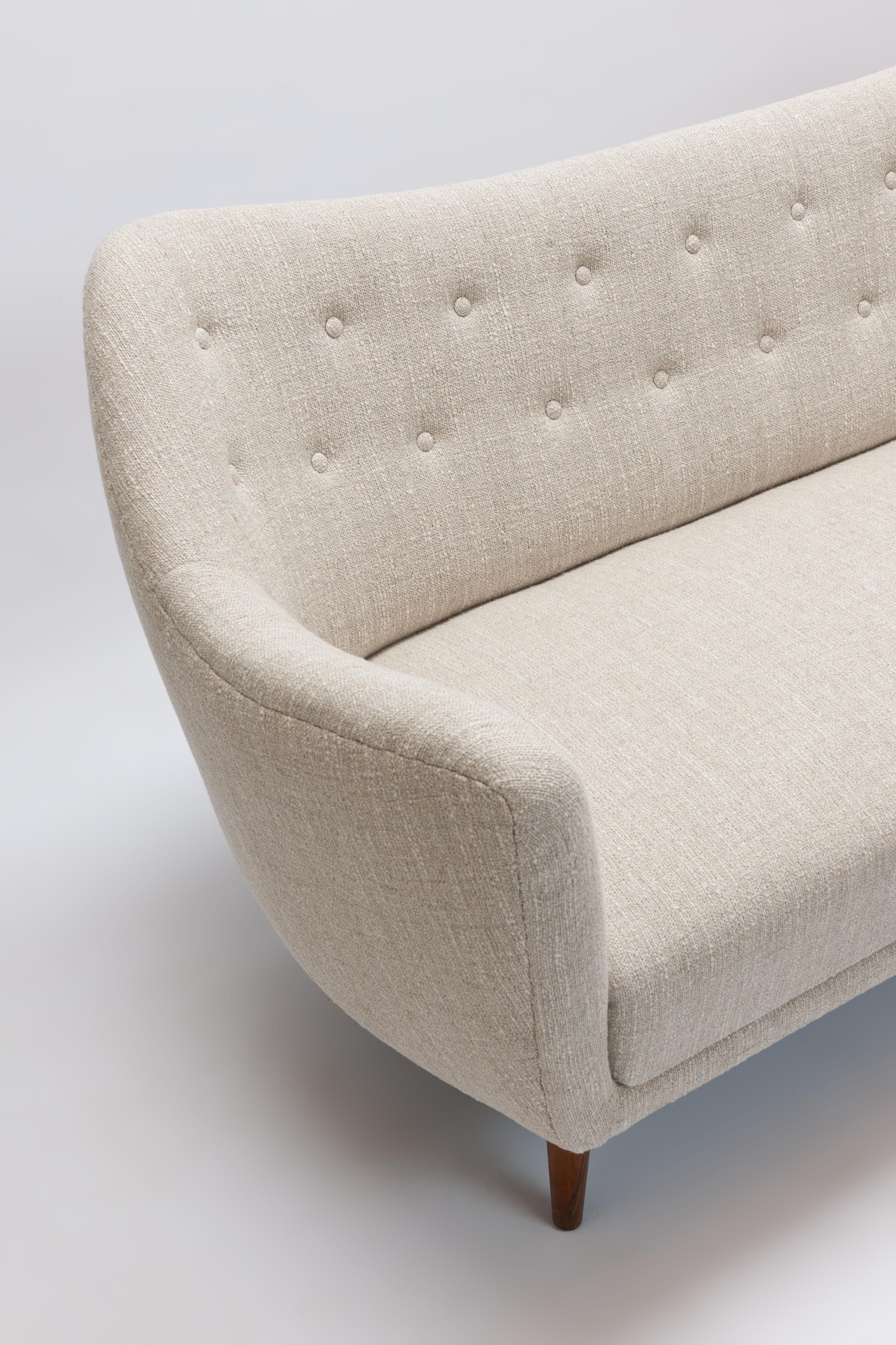 Rare Finn Juhl BO64 3-Seater Sofa by Bovirke 1946, Fully Restored 1