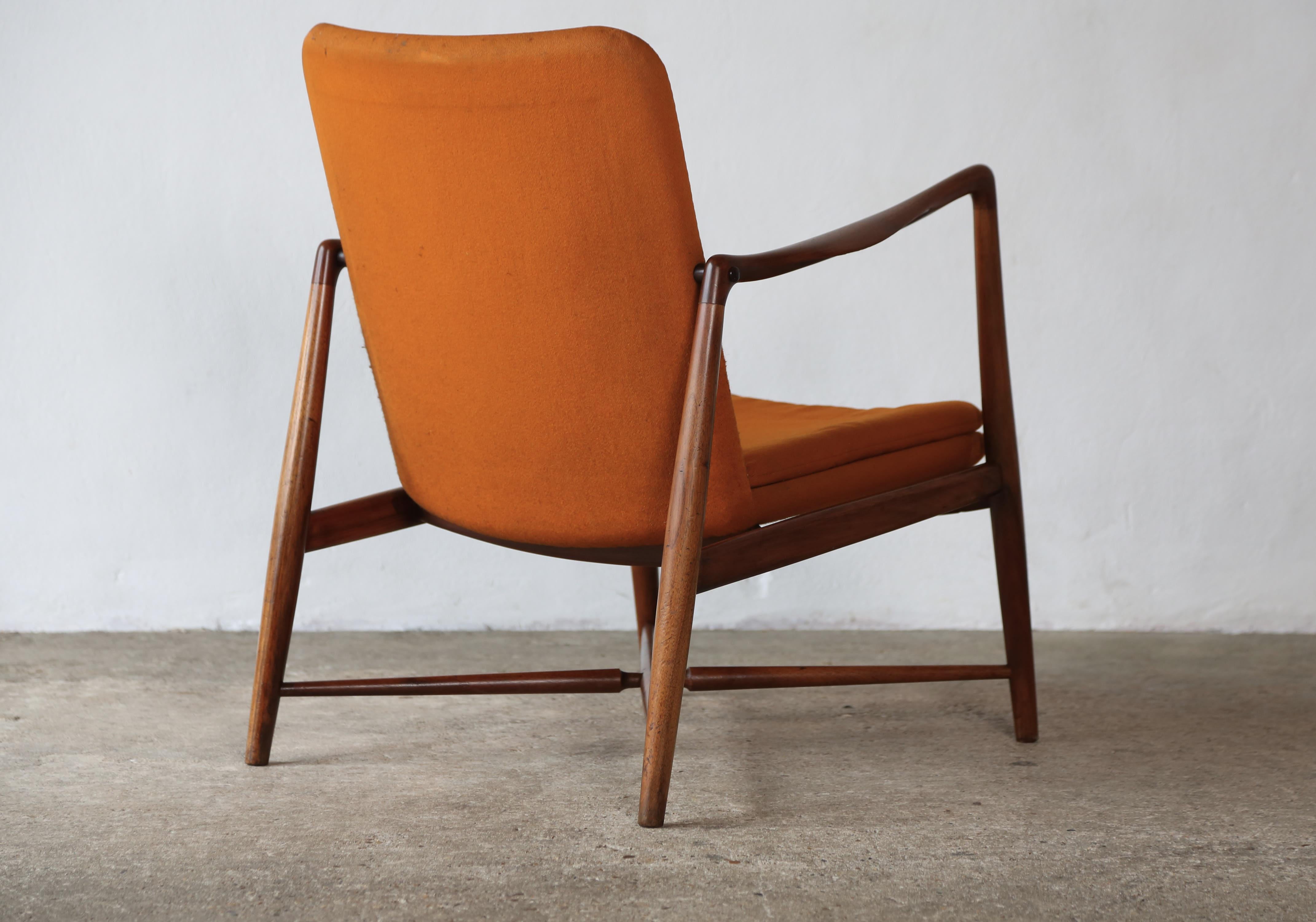Rare Finn Juhl Model BO59 Fireplace Chair, Bovirke, Denmark, 1950s For Sale 4