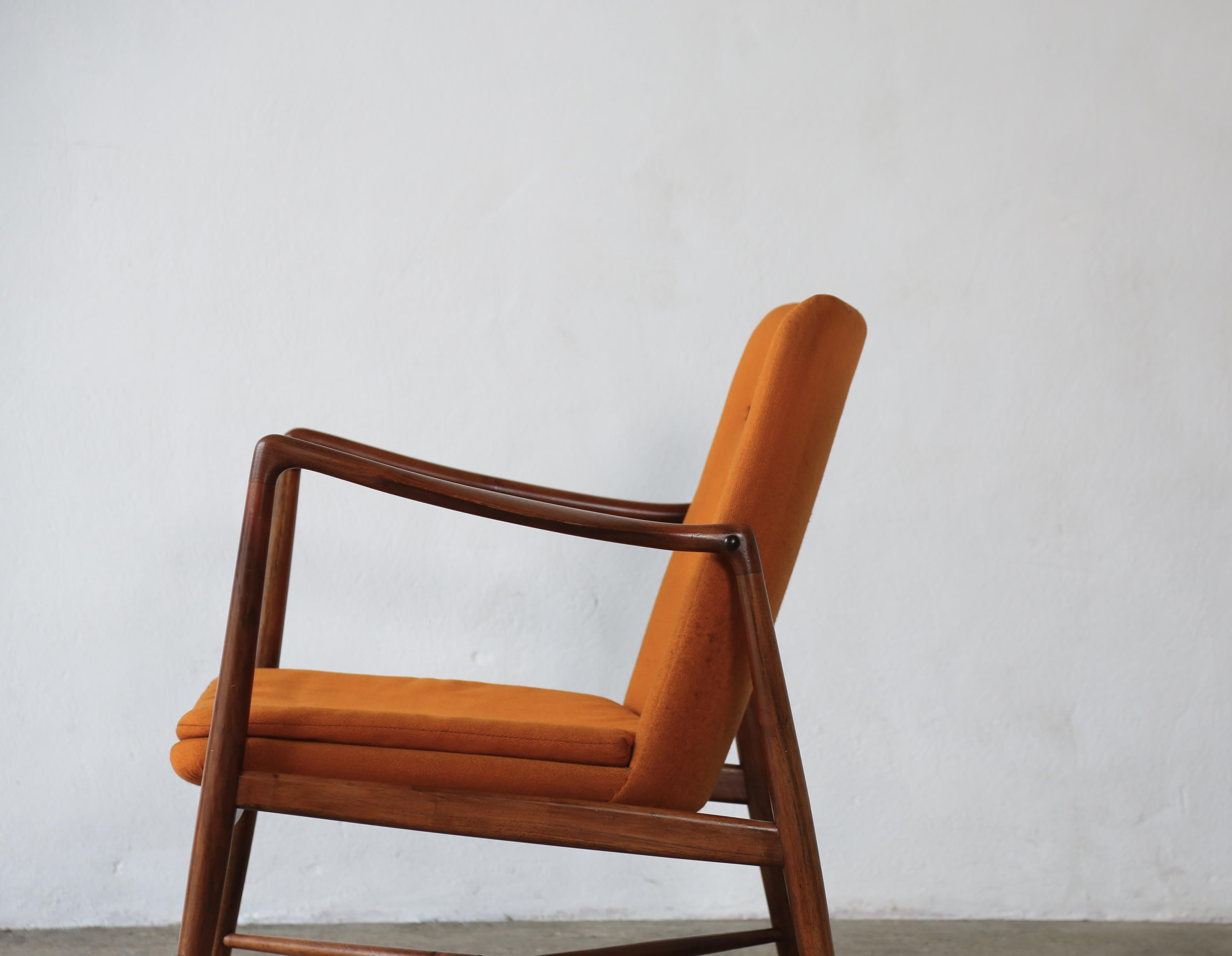 Rare Finn Juhl Model BO59 Fireplace Chair, Bovirke, Denmark, 1950s For Sale 8