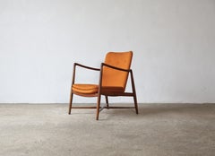 Rare Finn Juhl Model BO59 Fireplace Chair, Bovirke, Denmark, 1950s