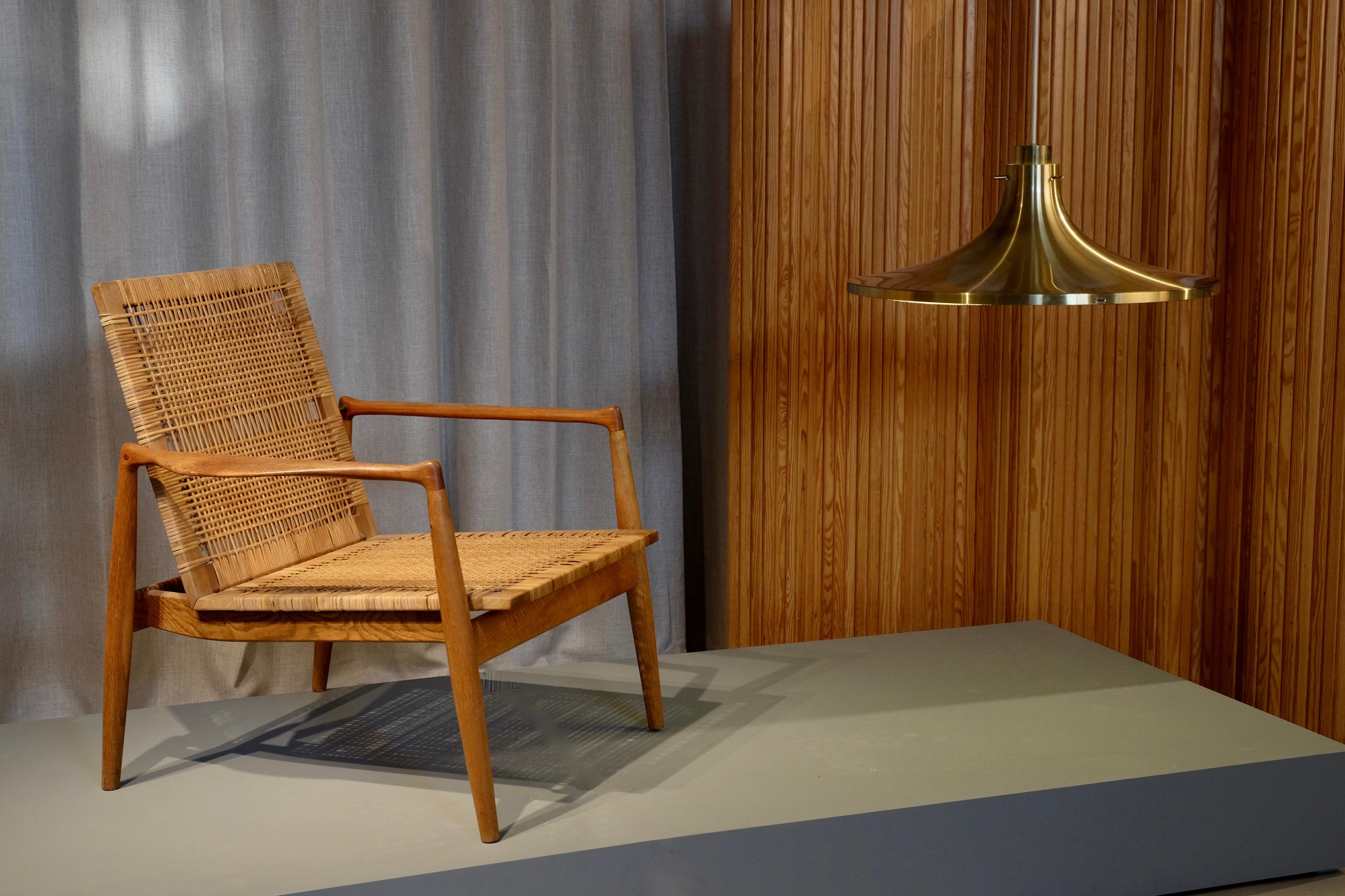 Seltener Finn Juhl SW-96 Easy Chair für Schreiner Søren Willadsen, 1950er Jahre im Zustand „Gut“ im Angebot in Stockholm, SE