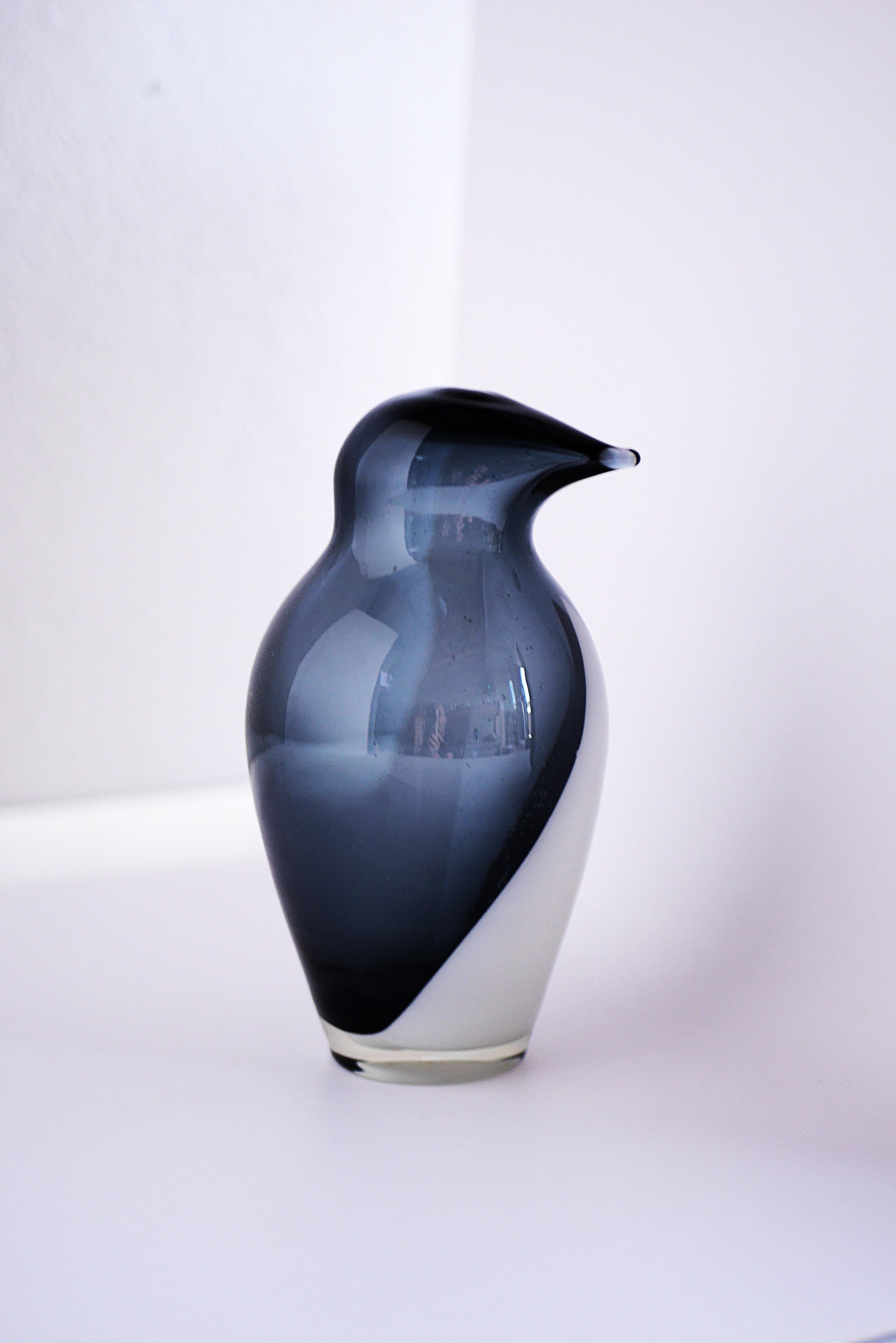 Rare objet en verre d'art finlandais. Sakari Pykälä penguin pour Riihimäen lasi Bon état - En vente à Skarpnäck, SE