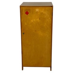 Rare Finnish Mid-Century Apothecary Cabinet with Vintage Abloy Lock