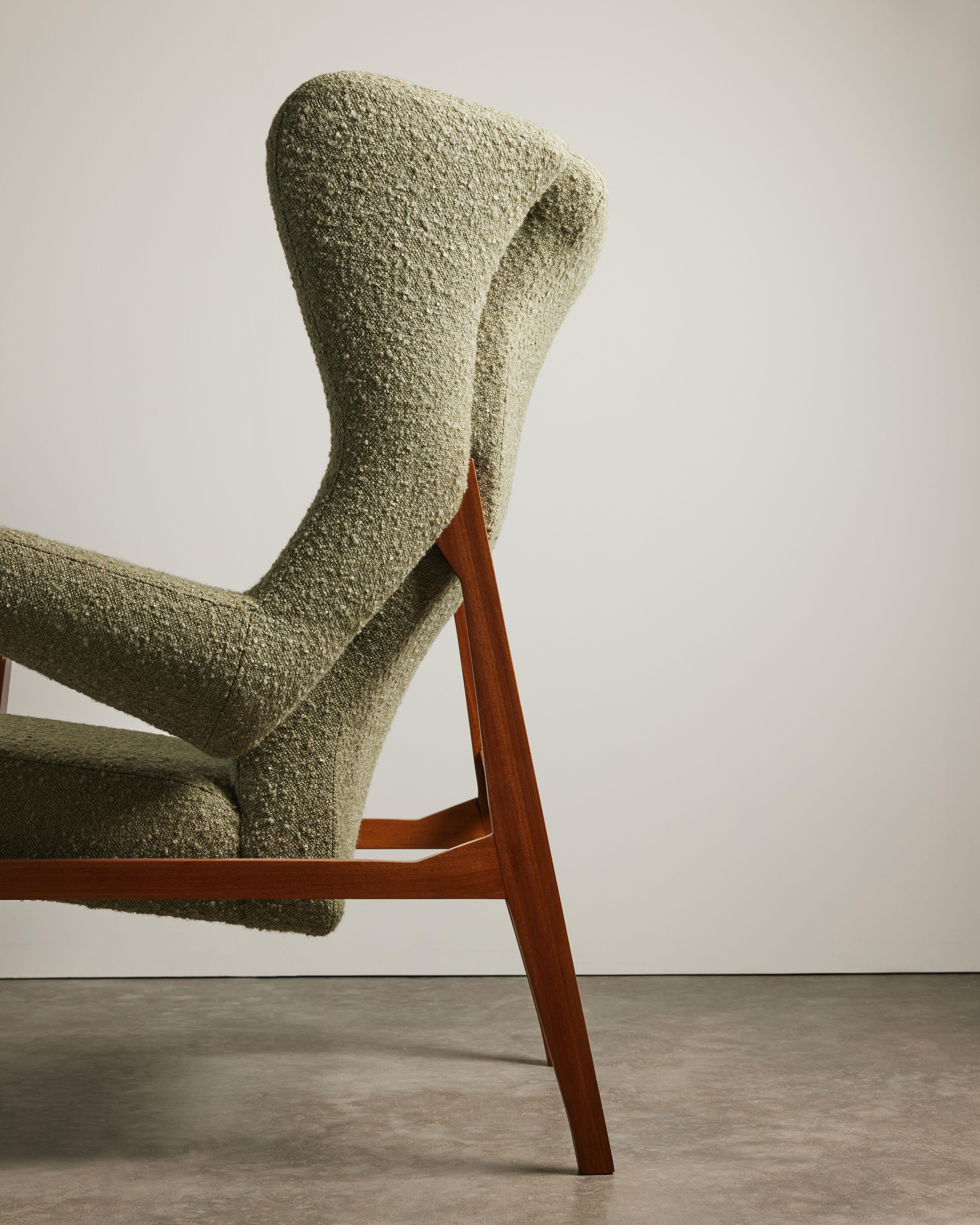 Raro sillón Fiorenza de Franco Albini para Arflex, Italia, c. 1953 Bouclé en venta