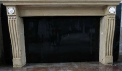 French Antique Fireplace from Burgundy, 19th Century France 'Marble Stone' 1800s
