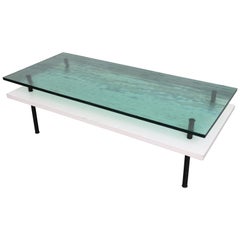Rare First Editiion Metz & CO Glass Coffee Table by Elmar Berkovich