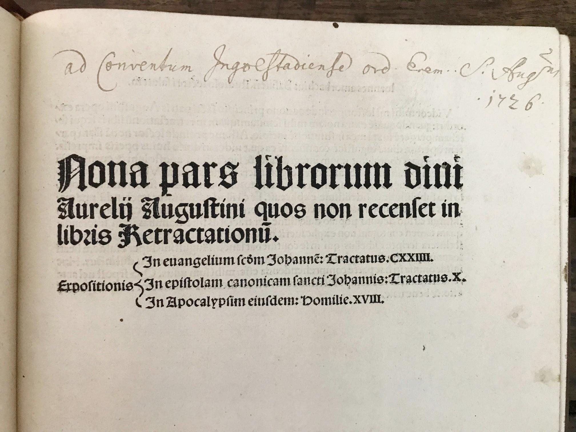 Swiss Rare First Edition Post Incunabulum of Saint Augustine, 1509 For Sale