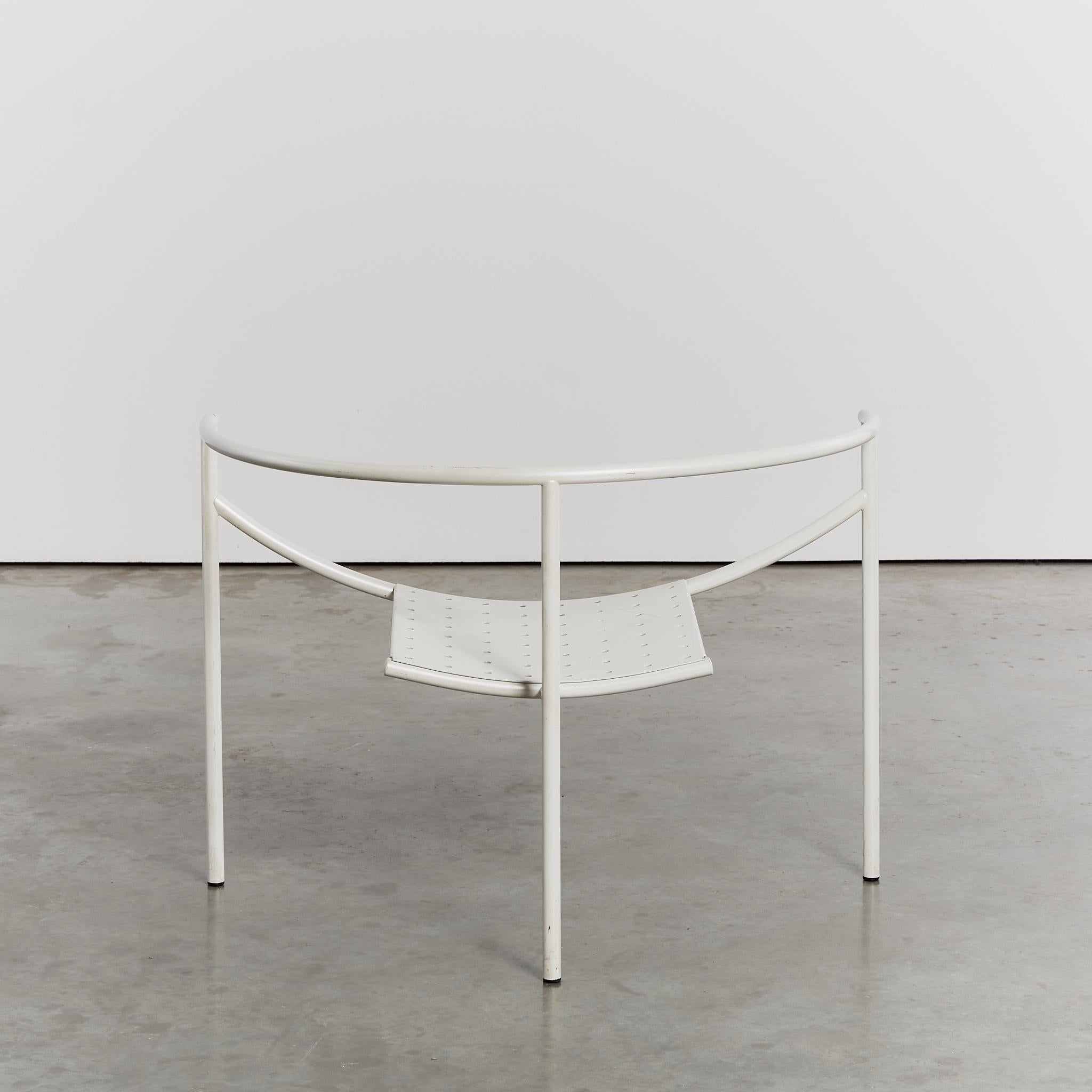 Rare first edition post-modern Dr Sonderbar chair in white by Philippe Starck  1