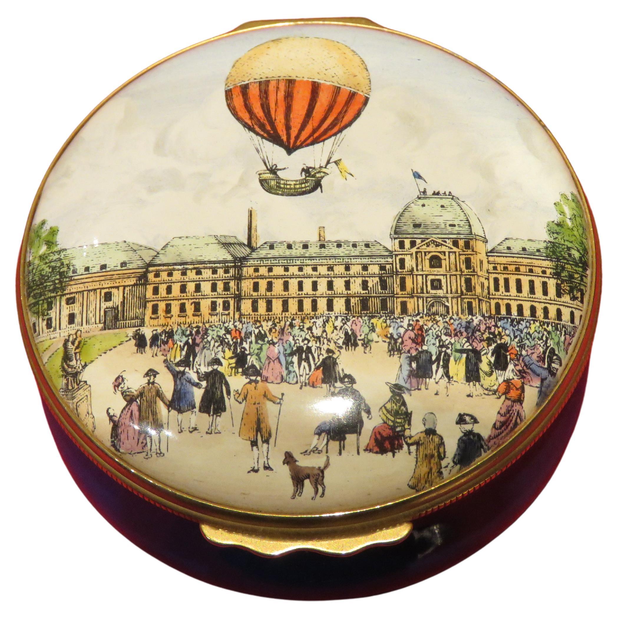 Rare First Hot Air Balloon Professor Jacques Charles Mr Richards Halcyon Days  For Sale