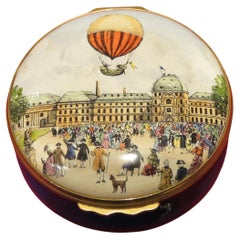 Vintage Rare First Hot Air Balloon Professor Jacques Charles Mr Richards Halcyon Days 