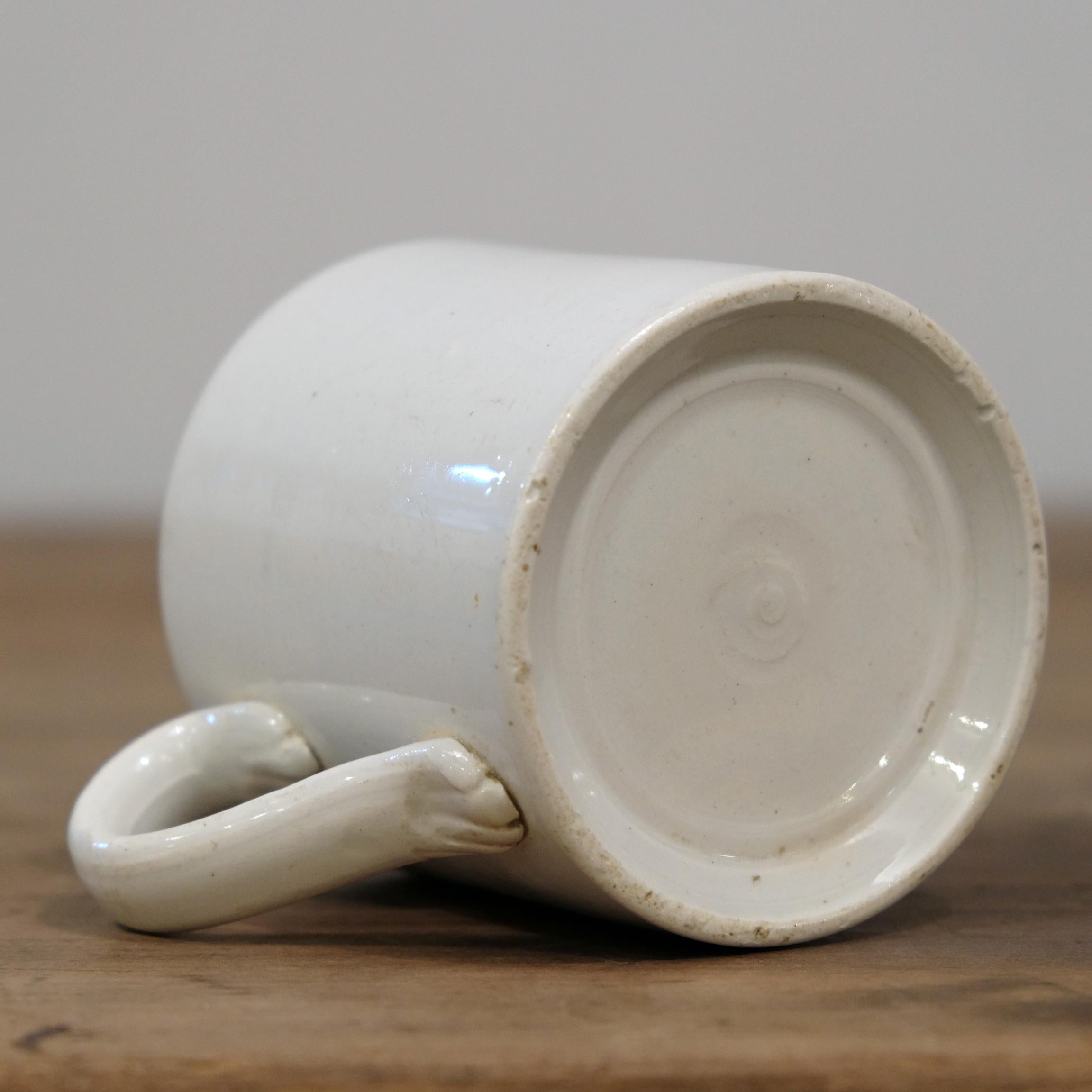 British Rare First World War Period Serviceman's Canteen Mug, English Made Pottery