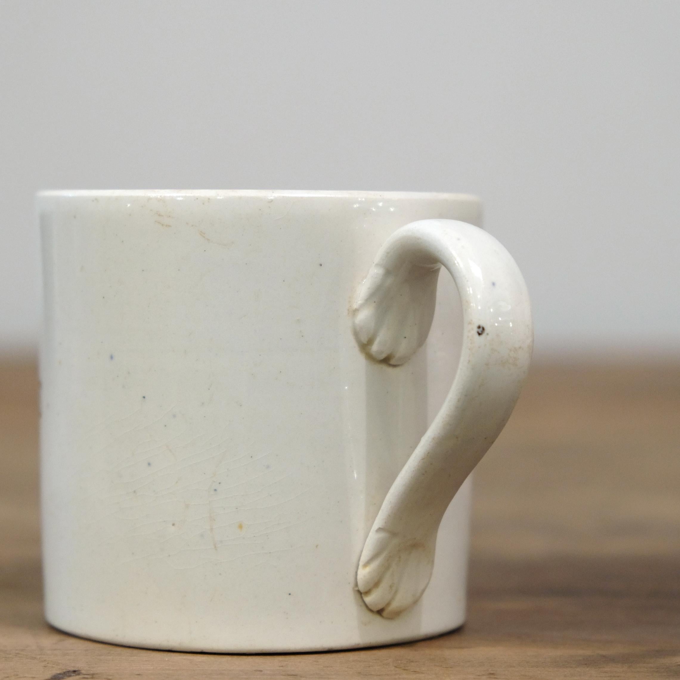 Early 20th Century Rare First World War Period Serviceman's Canteen Mug, English Made Pottery