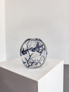 Rare Fish Graal Vase by Edward Hald for Orrefors