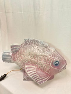 Rare "Fish" night light in Porcelain by Manufacture Nationale de Sevres