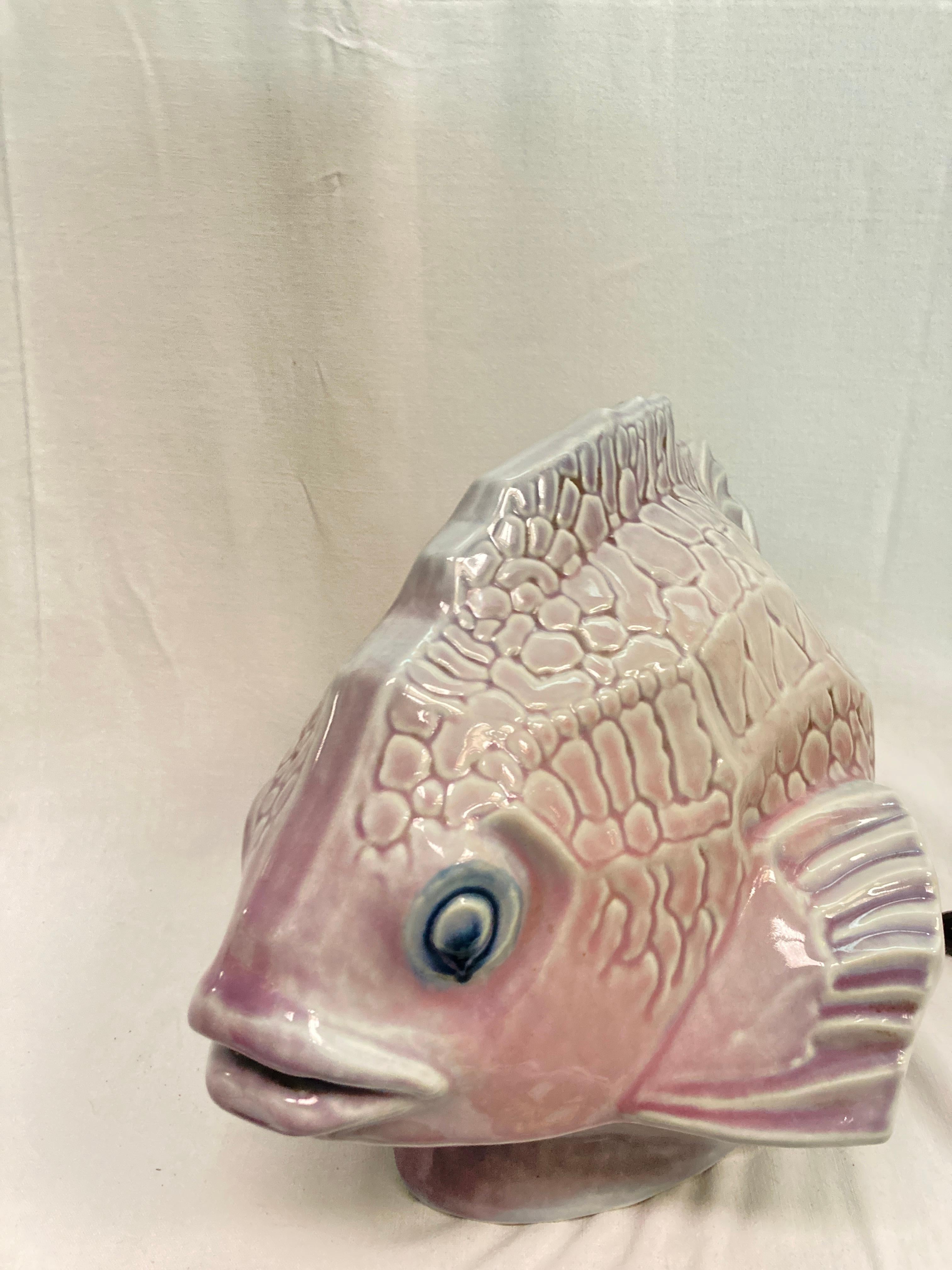 Seltene Nachtleuchte „Fish“ aus Porzellan von Manufacture Nationale de Sevres im Angebot 2