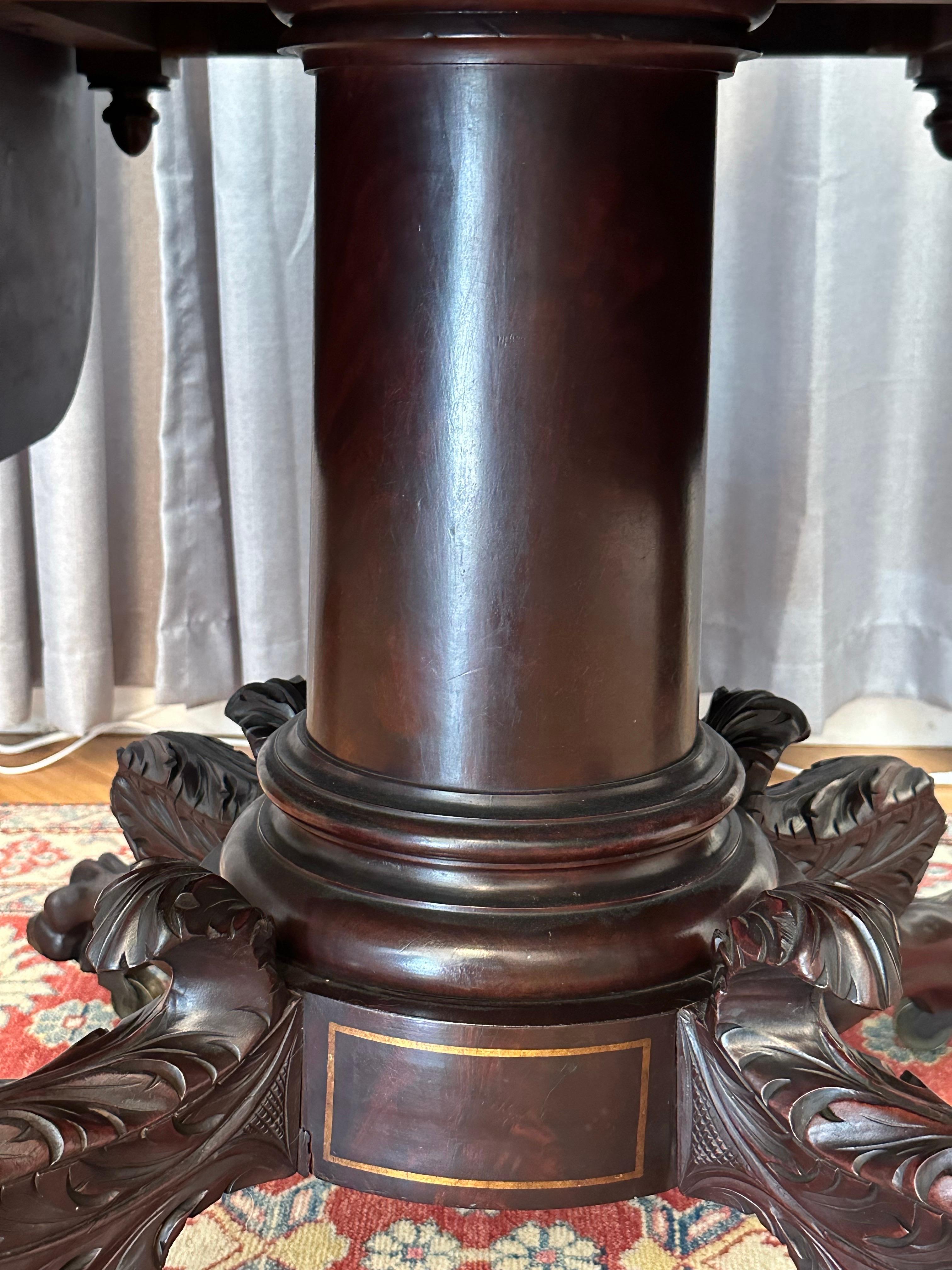 Rare Flame Mahogany Antoine Quervelle Attributed Philadelphia Breakfast Table 4