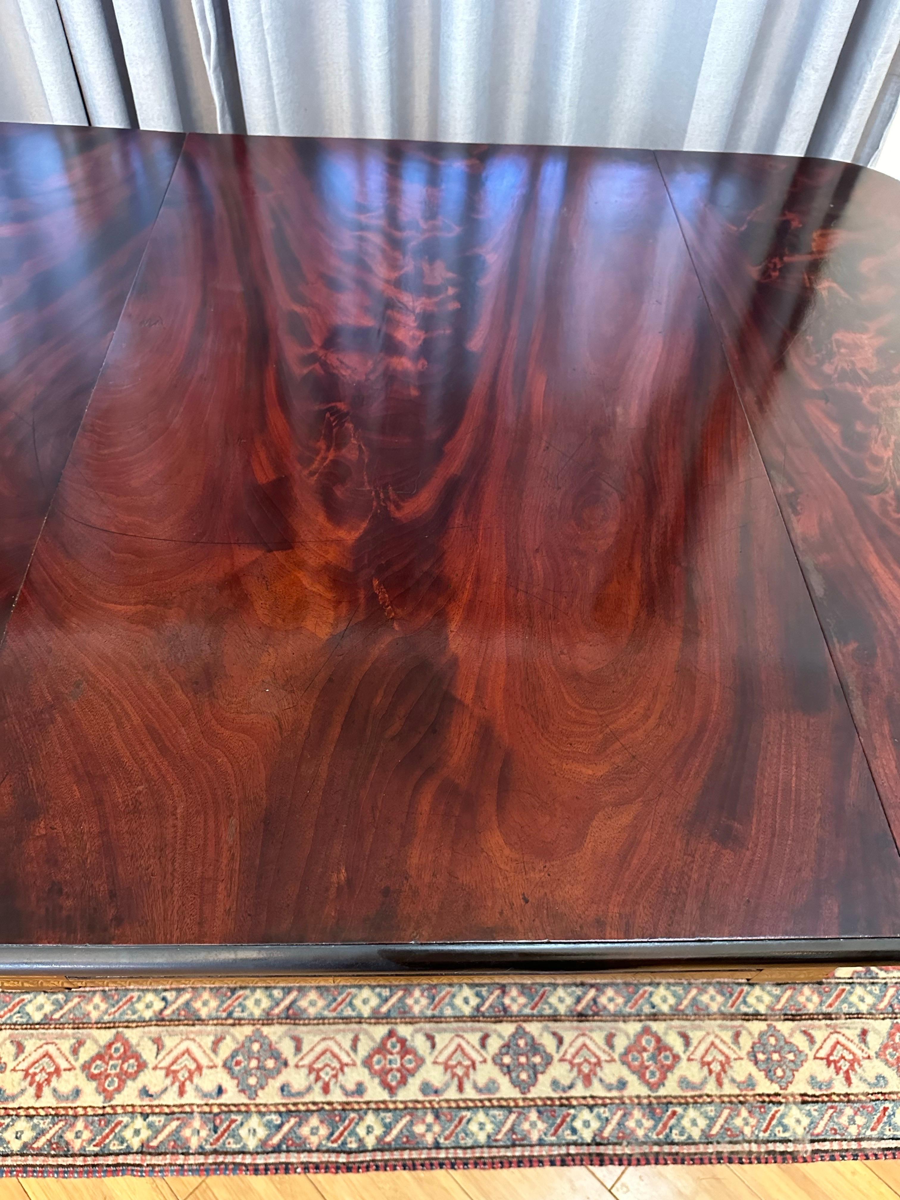Rare Flame Mahogany Antoine Quervelle Attributed Philadelphia Breakfast Table 9