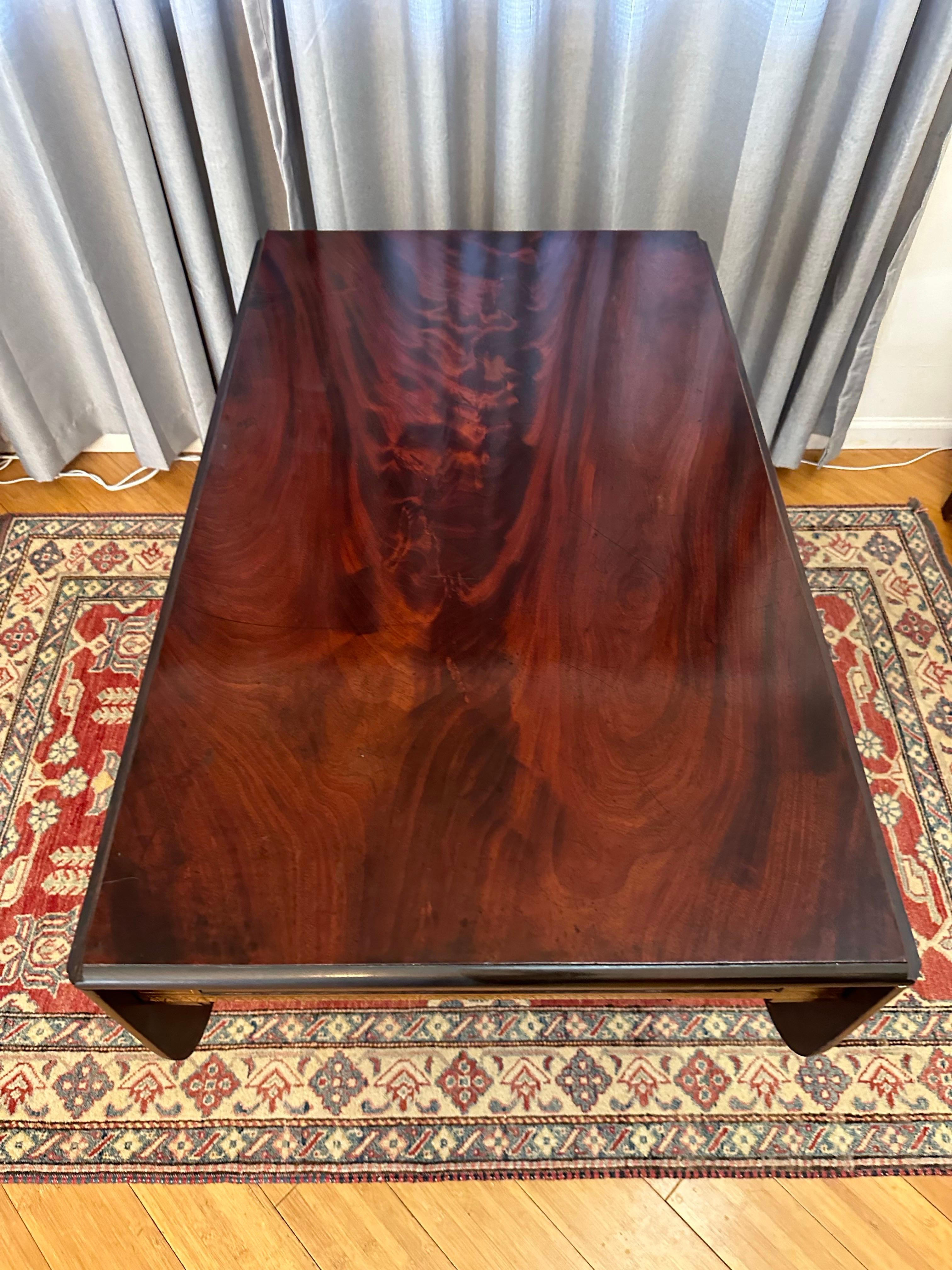 American Empire Rare Flame Mahogany Antoine Quervelle Attributed Philadelphia Breakfast Table
