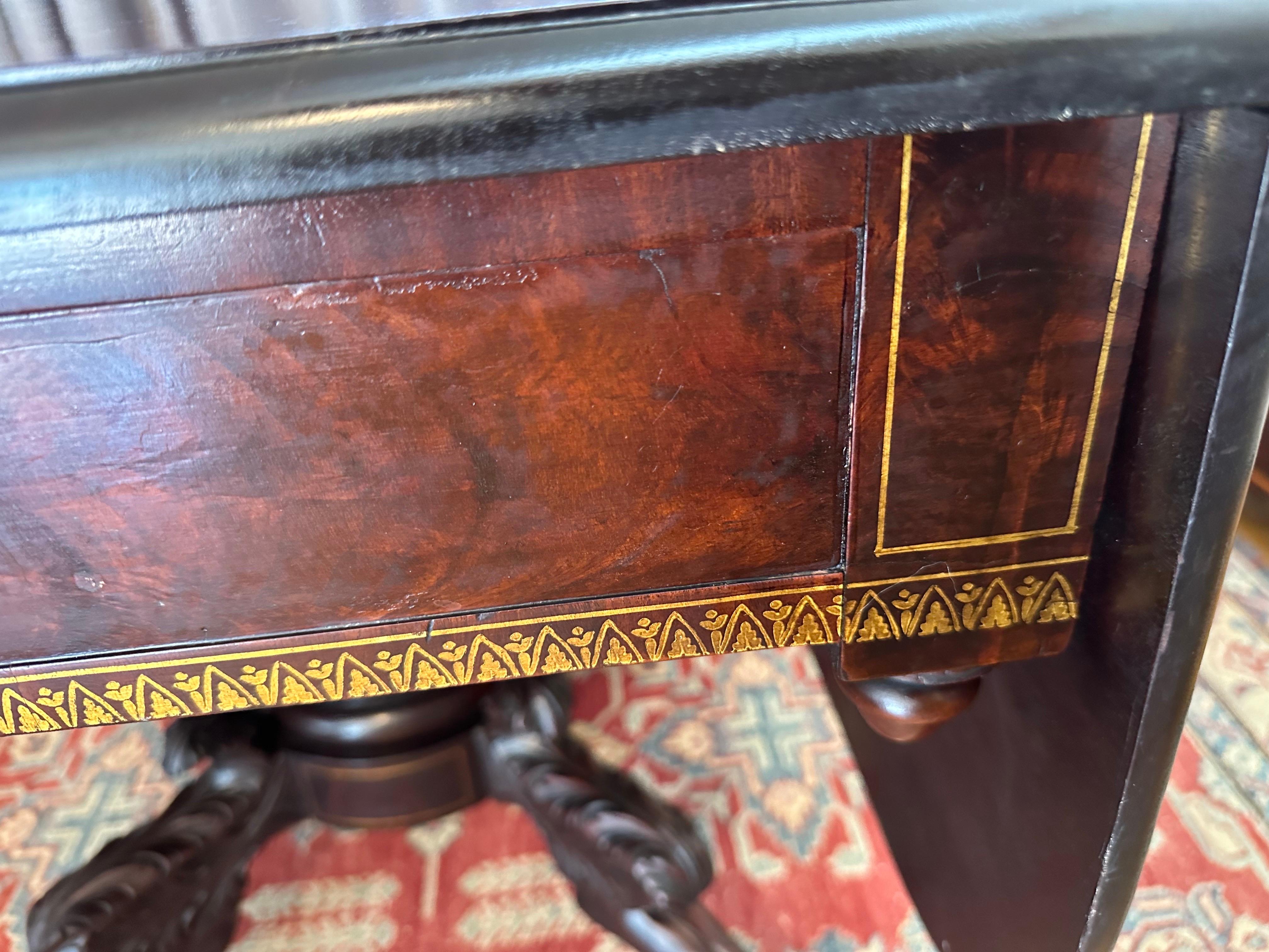 American Rare Flame Mahogany Antoine Quervelle Attributed Philadelphia Breakfast Table