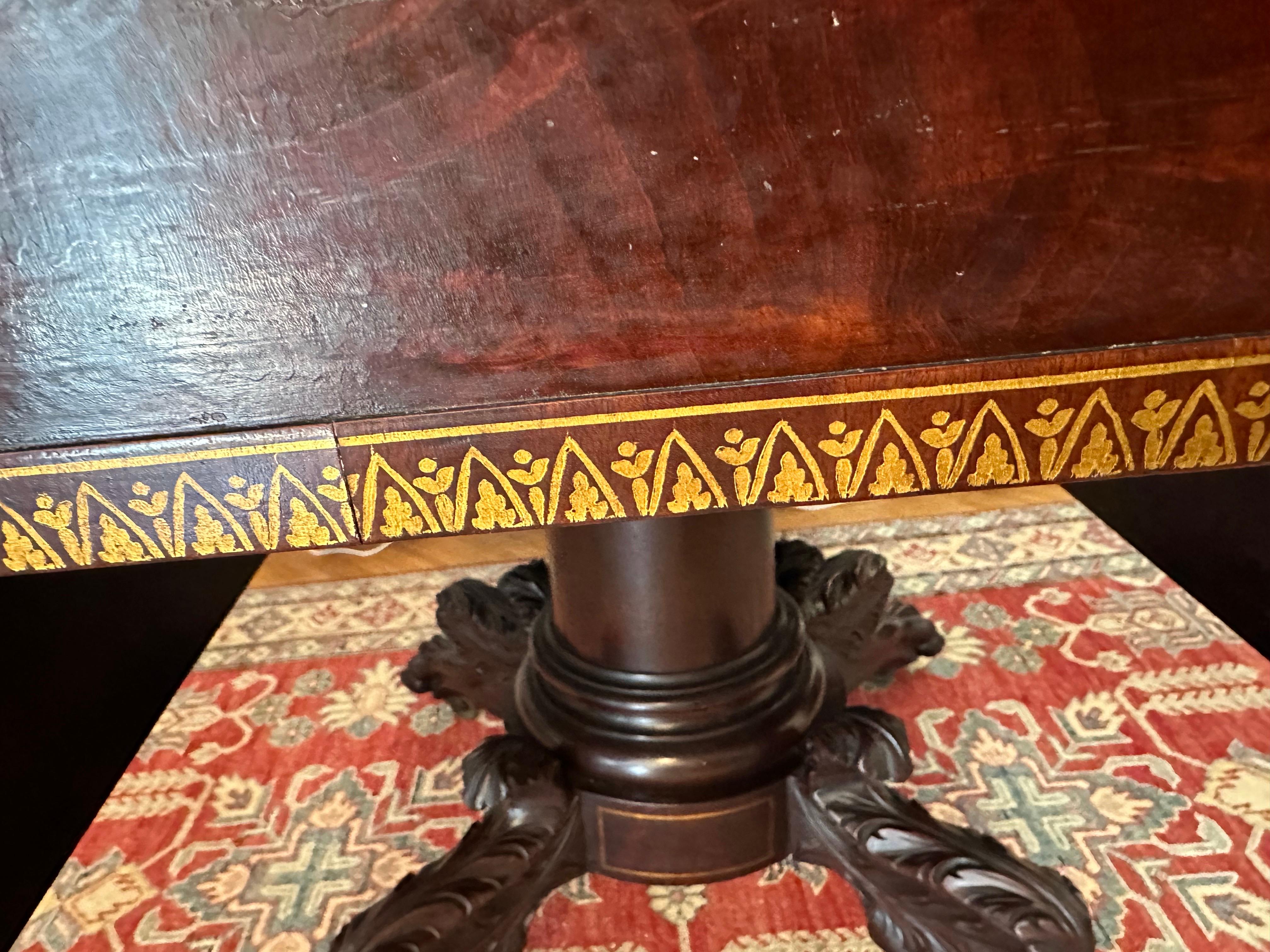 Early 19th Century Rare Flame Mahogany Antoine Quervelle Attributed Philadelphia Breakfast Table