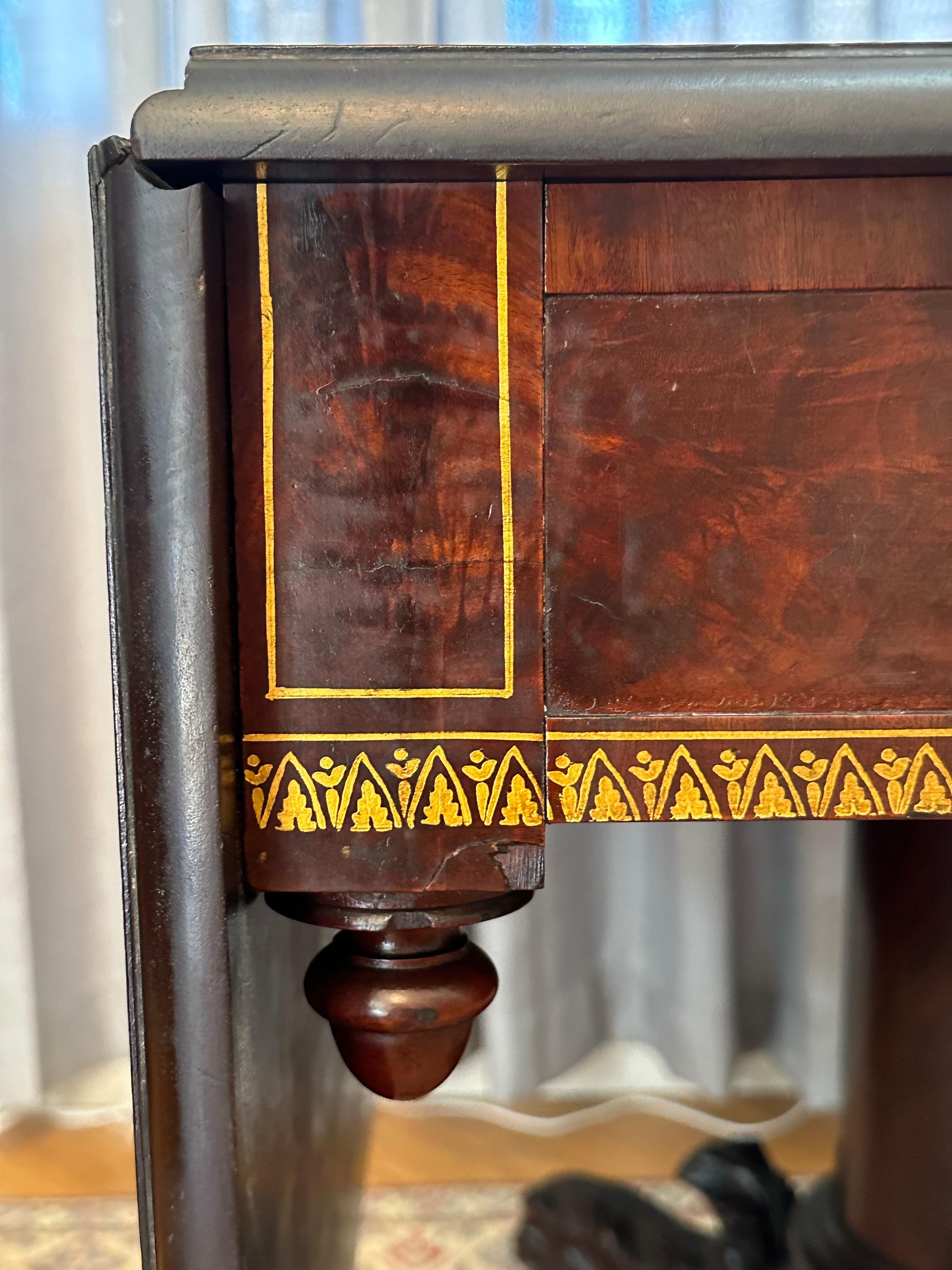 Rare Flame Mahogany Antoine Quervelle Attributed Philadelphia Breakfast Table 2