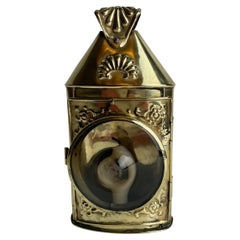 Seltenes flashlight für eine Kerze aus Messing eines schwedischen Barons. Kaiserzeit