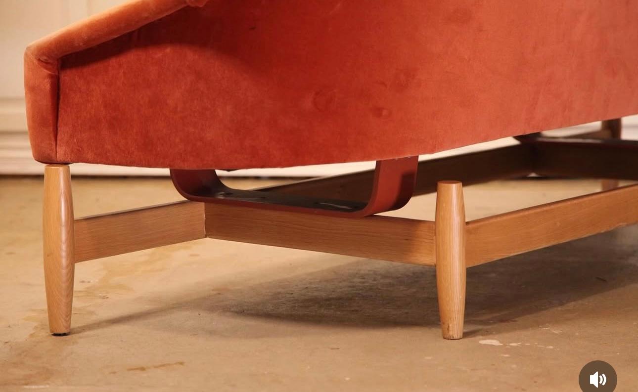 Seltene schwimmende Gondel Sofa /Sofa von Jan Kuypers (Mitte des 20. Jahrhunderts) im Angebot