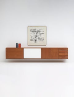 Rare buffet flottant moderniste du milieu du siècle dernier par Jos De Mey, Belgique 1961