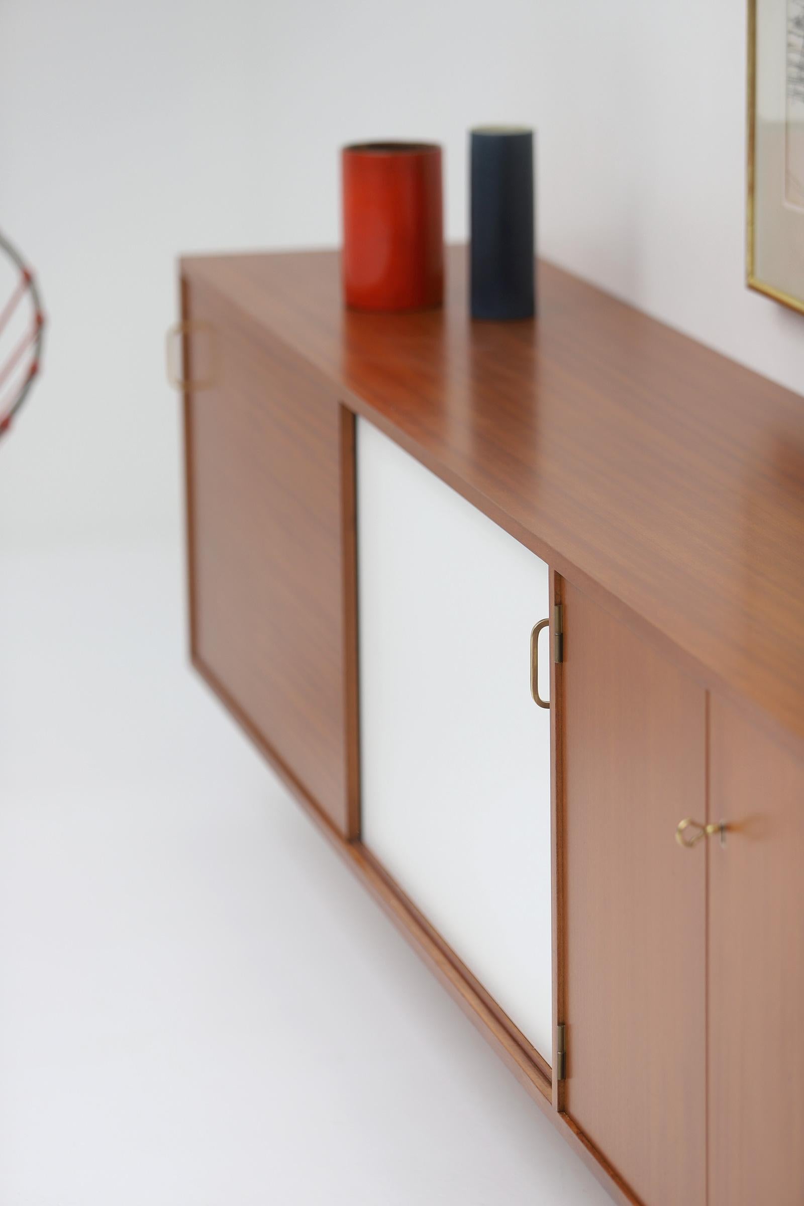 Mid-20th Century Rare modernist mid-century floating Sideboard by Jos De Mey , Belgium 1961