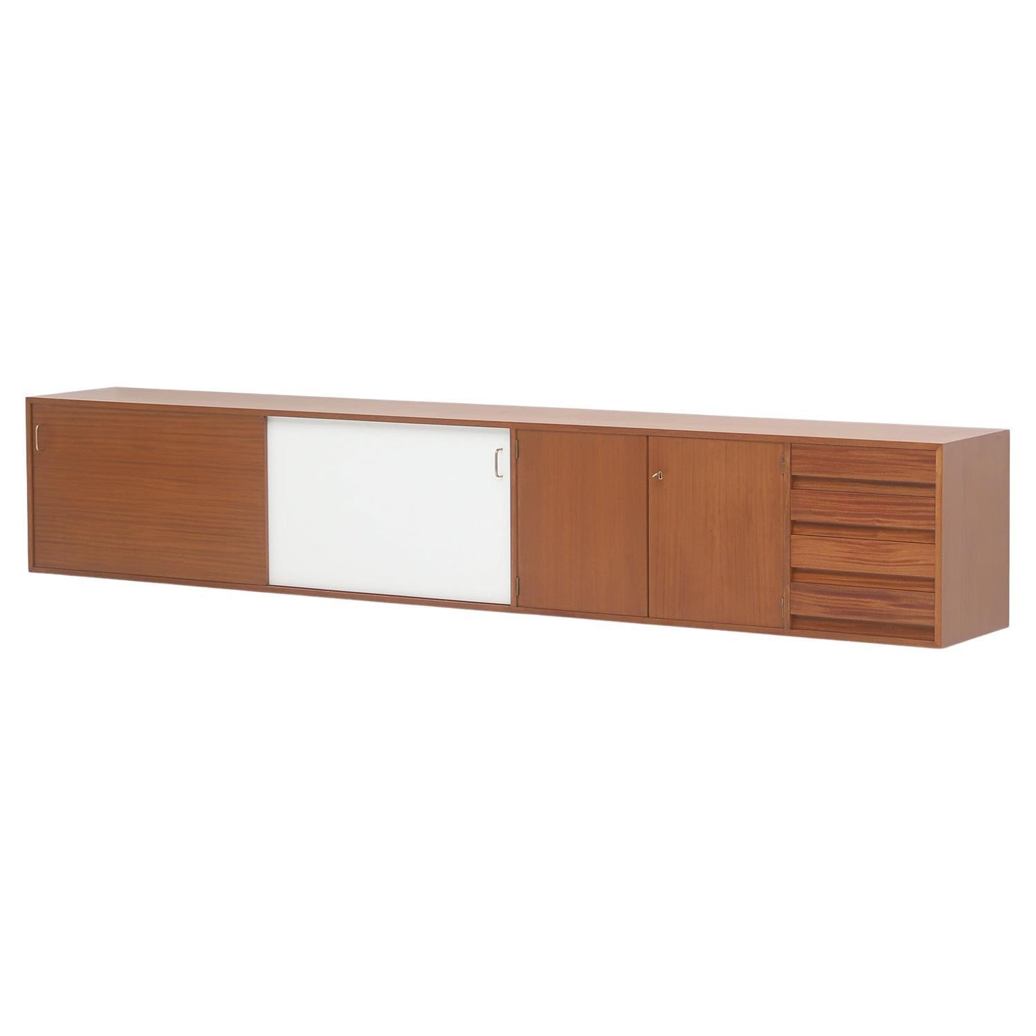 Rare modernist mid-century floating Sideboard by Jos De Mey , Belgium 1961