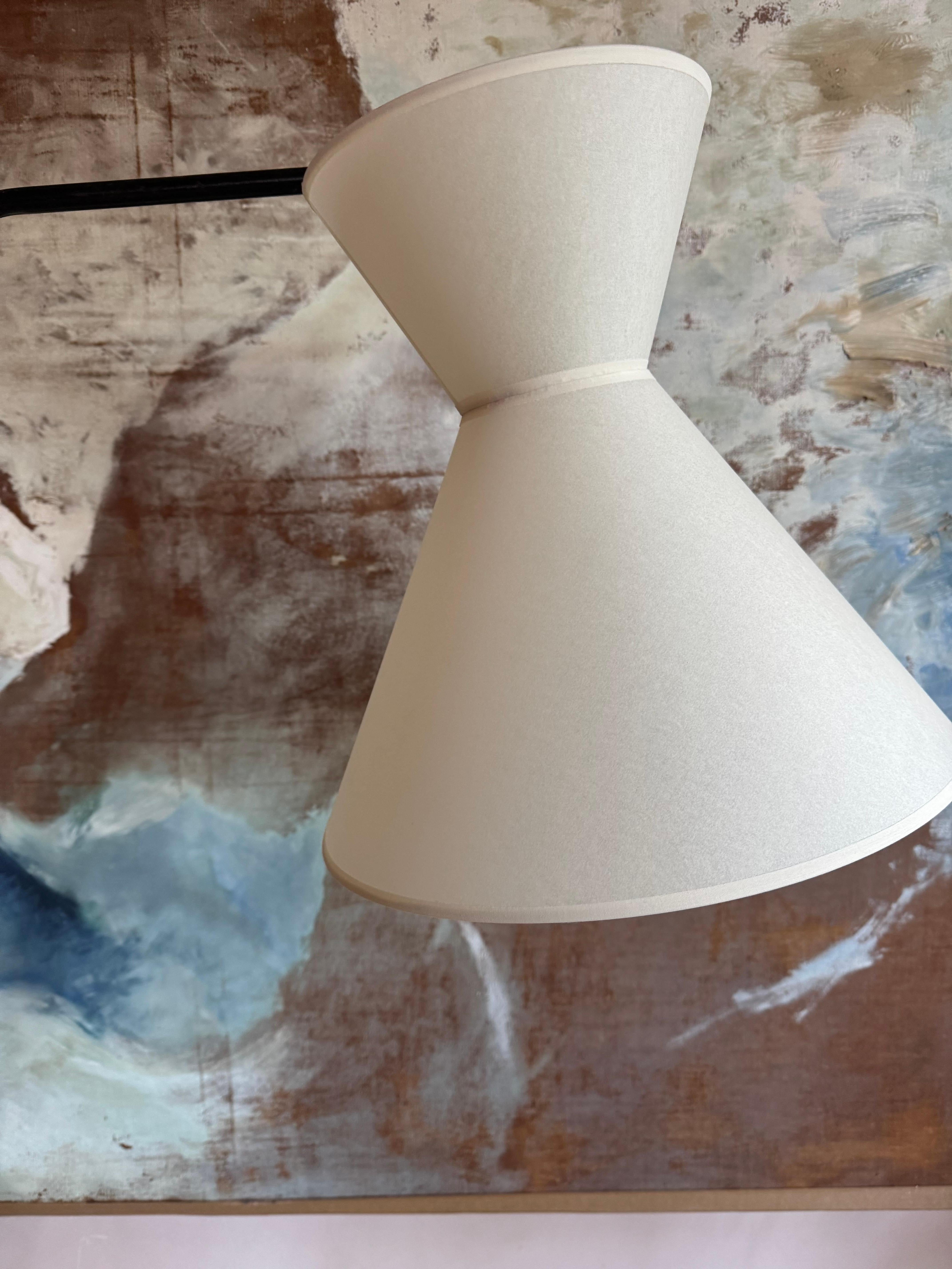 Painted Rare floor lamp attributed to Gerard Guermonprez For Sale