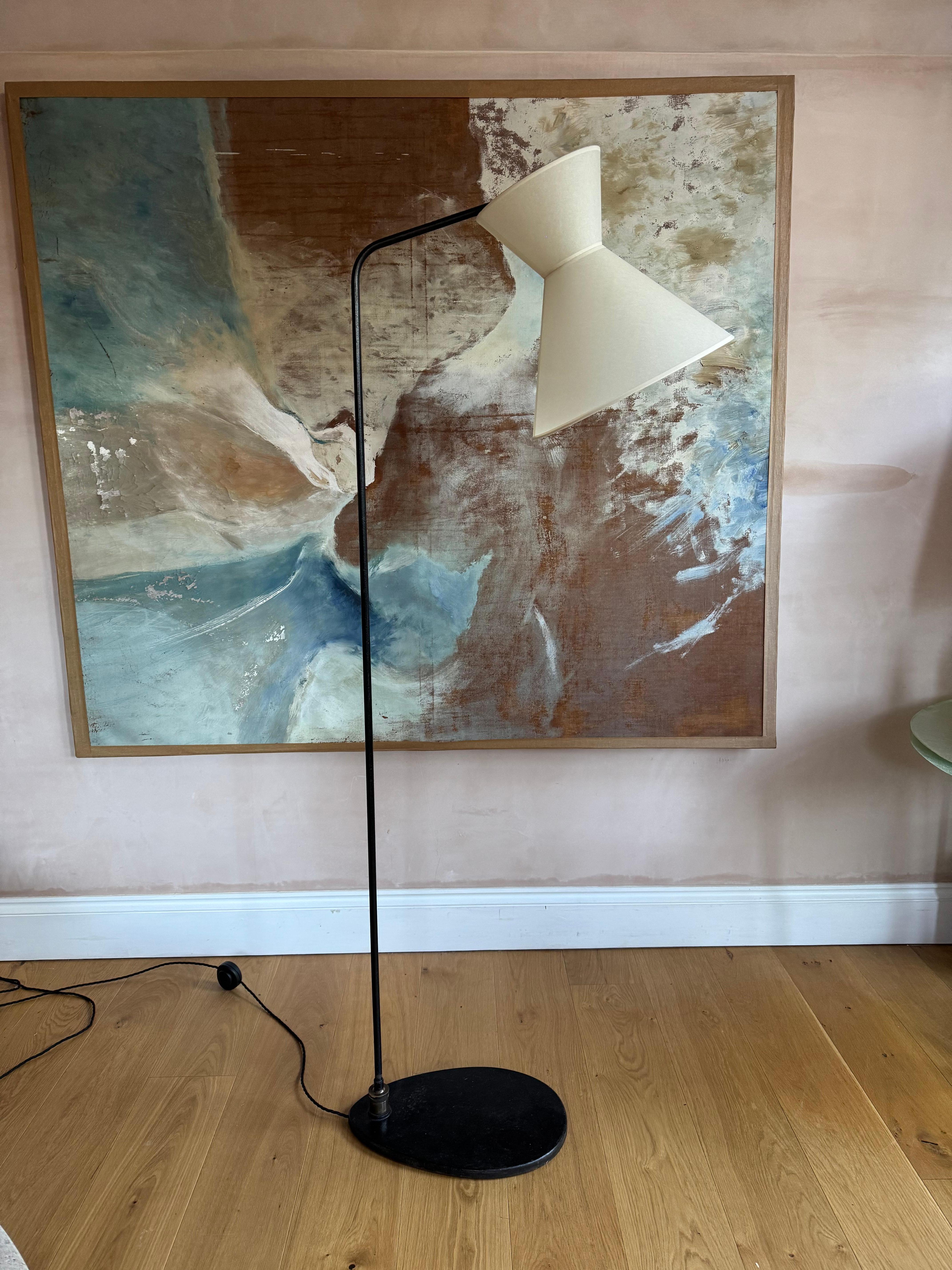 20th Century Rare floor lamp attributed to Gerard Guermonprez For Sale