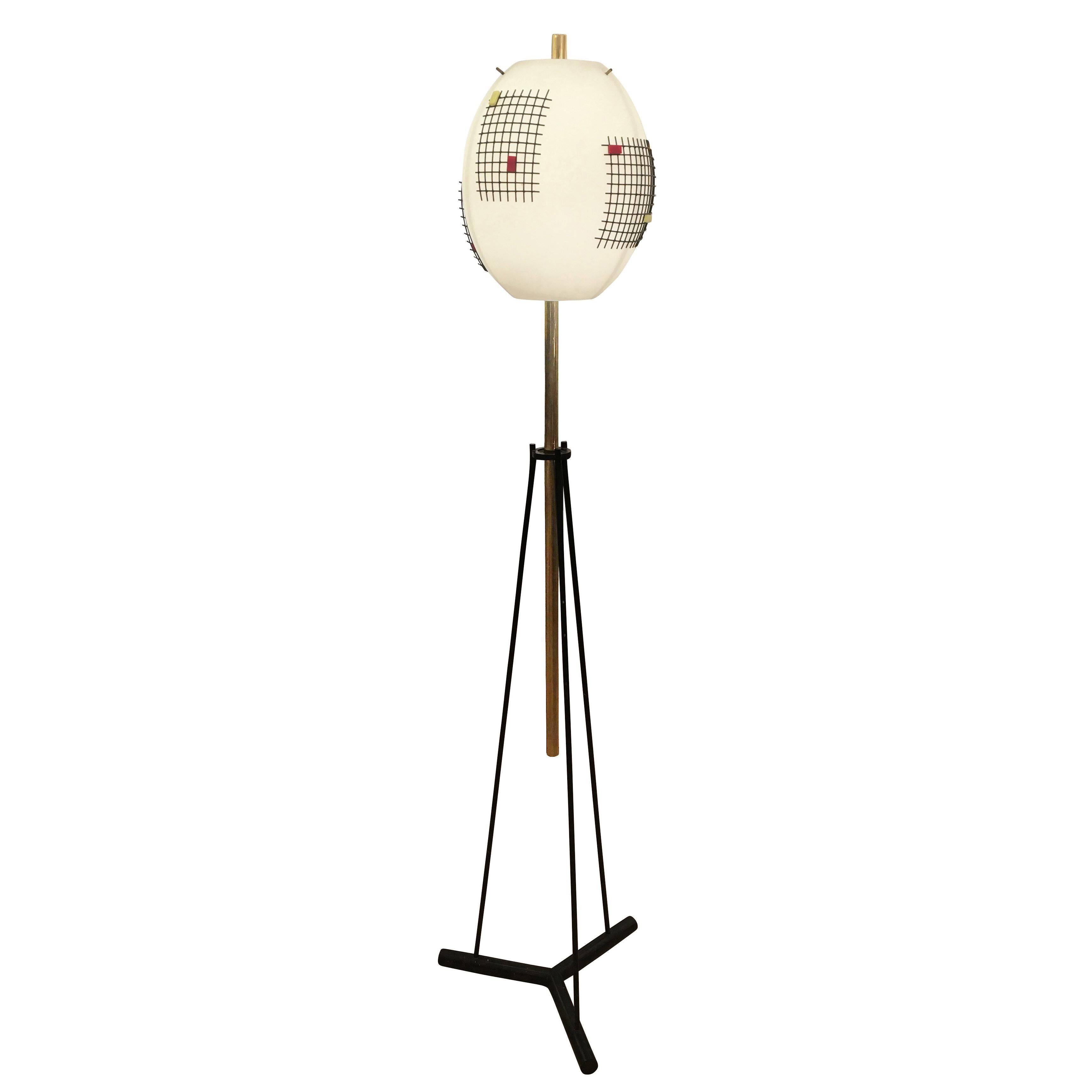 Rare Floor Lamp by Angelo Lelli for Arredoluce