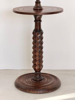 Seltene Stehlampe von Charles Dudouyt aus massiver Eiche - französischer Modernist, um 1940