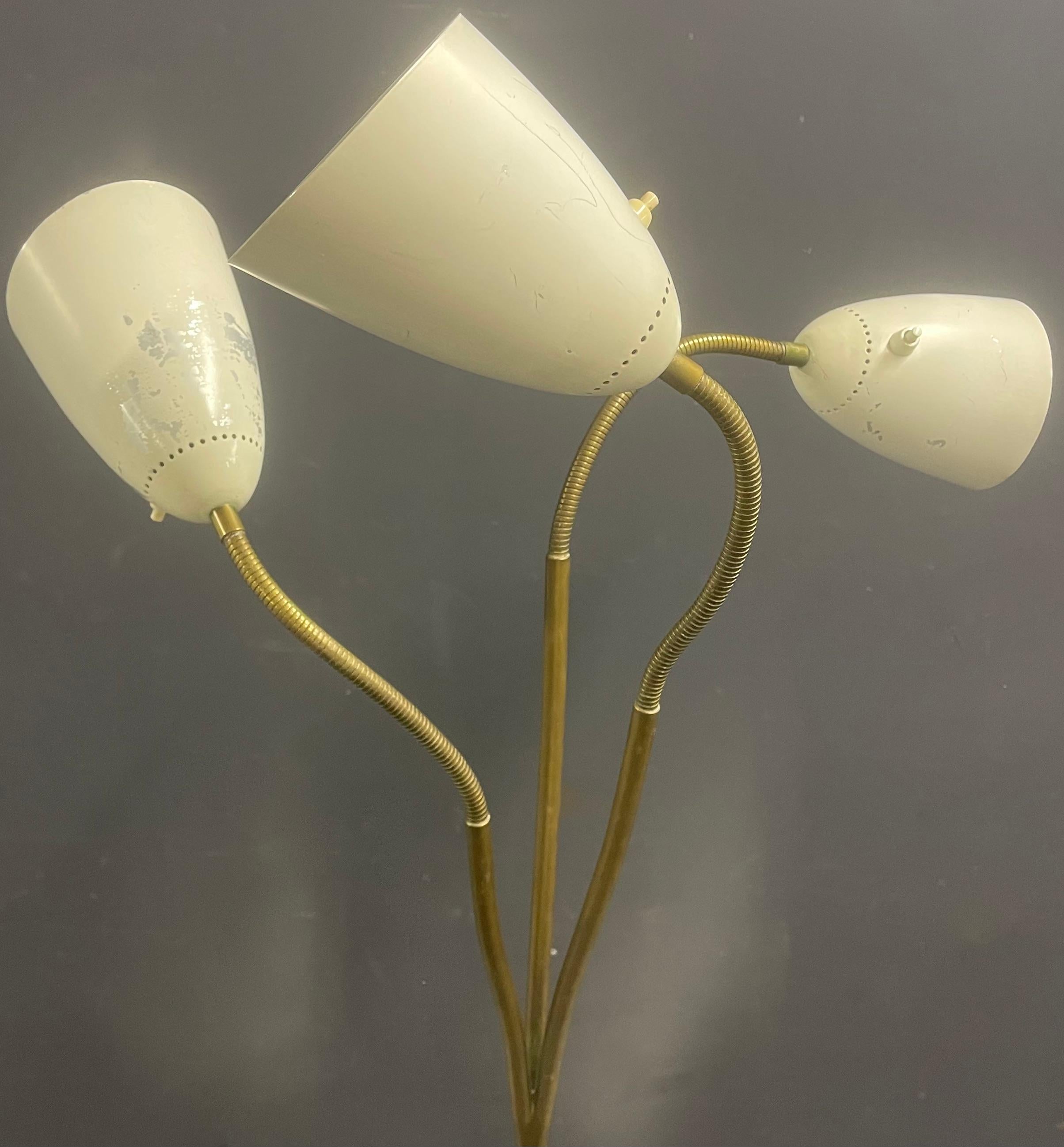 Italian rare floor lamp by giuseppe ostuni for o-luce For Sale