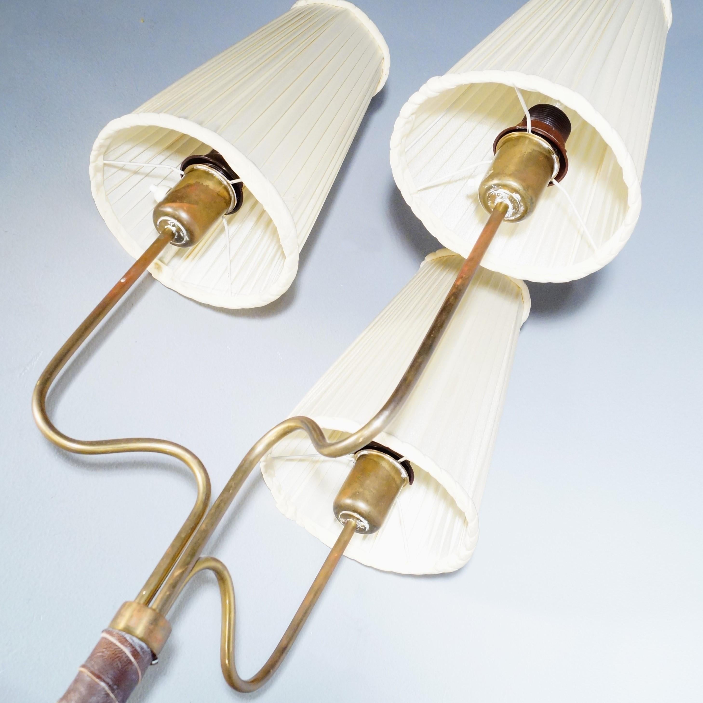 Acier Rare lampadaire des années 1946 par Hans Bergström pour ASEA en vente