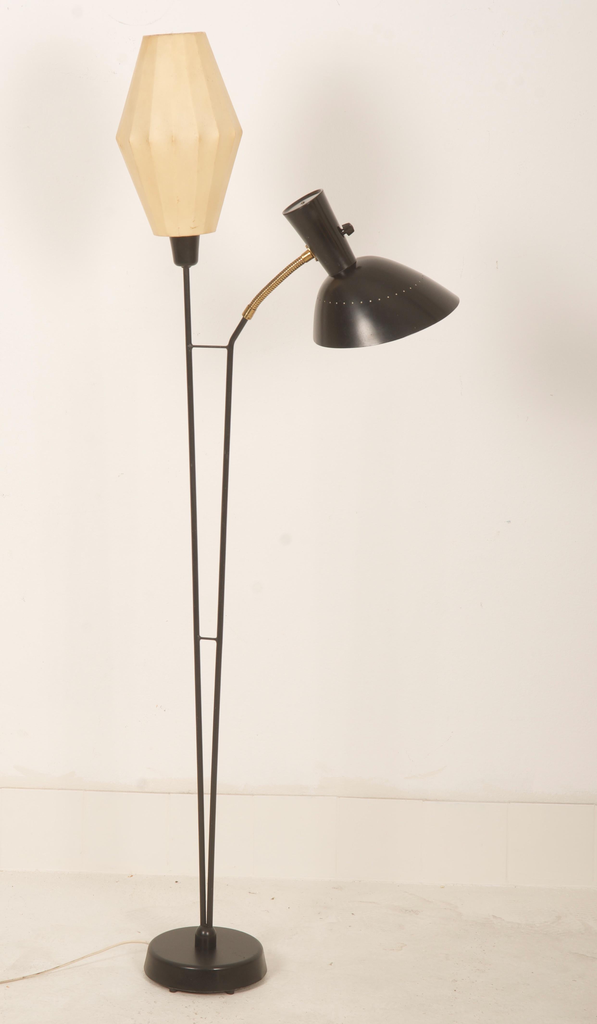 Scandinavian Modern Rare Floor Lamp by Hans Bergström for Ateljé Lyktan from the 1950s For Sale