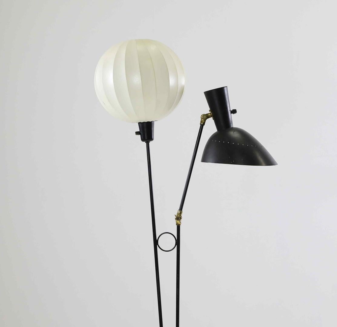Suédois Rare lampadaire des années 1950 par Hans Bergström pour Ateljé Lyktan en vente