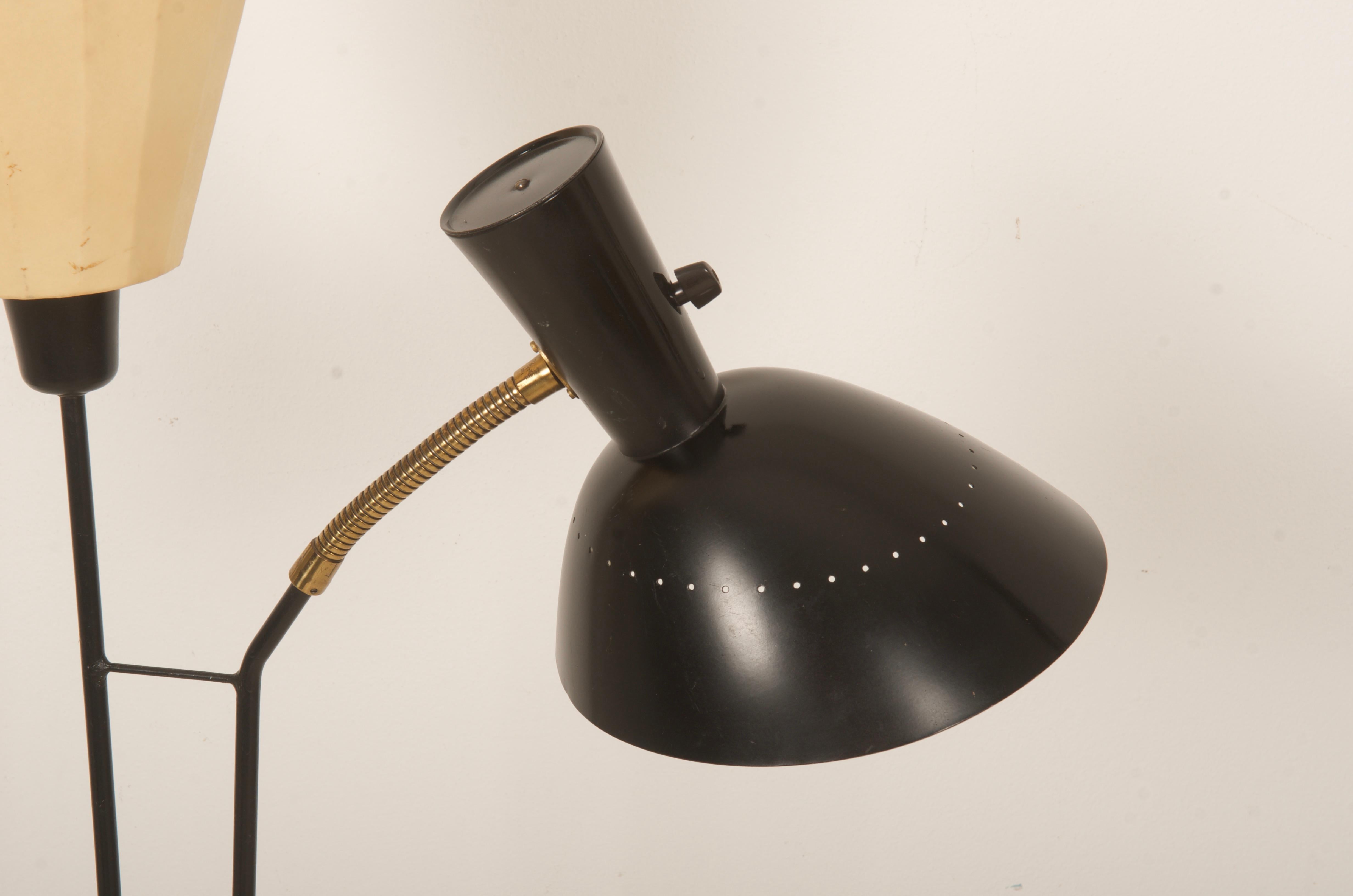 Swedish Rare Floor Lamp by Hans Bergström for Ateljé Lyktan from the 1950s For Sale