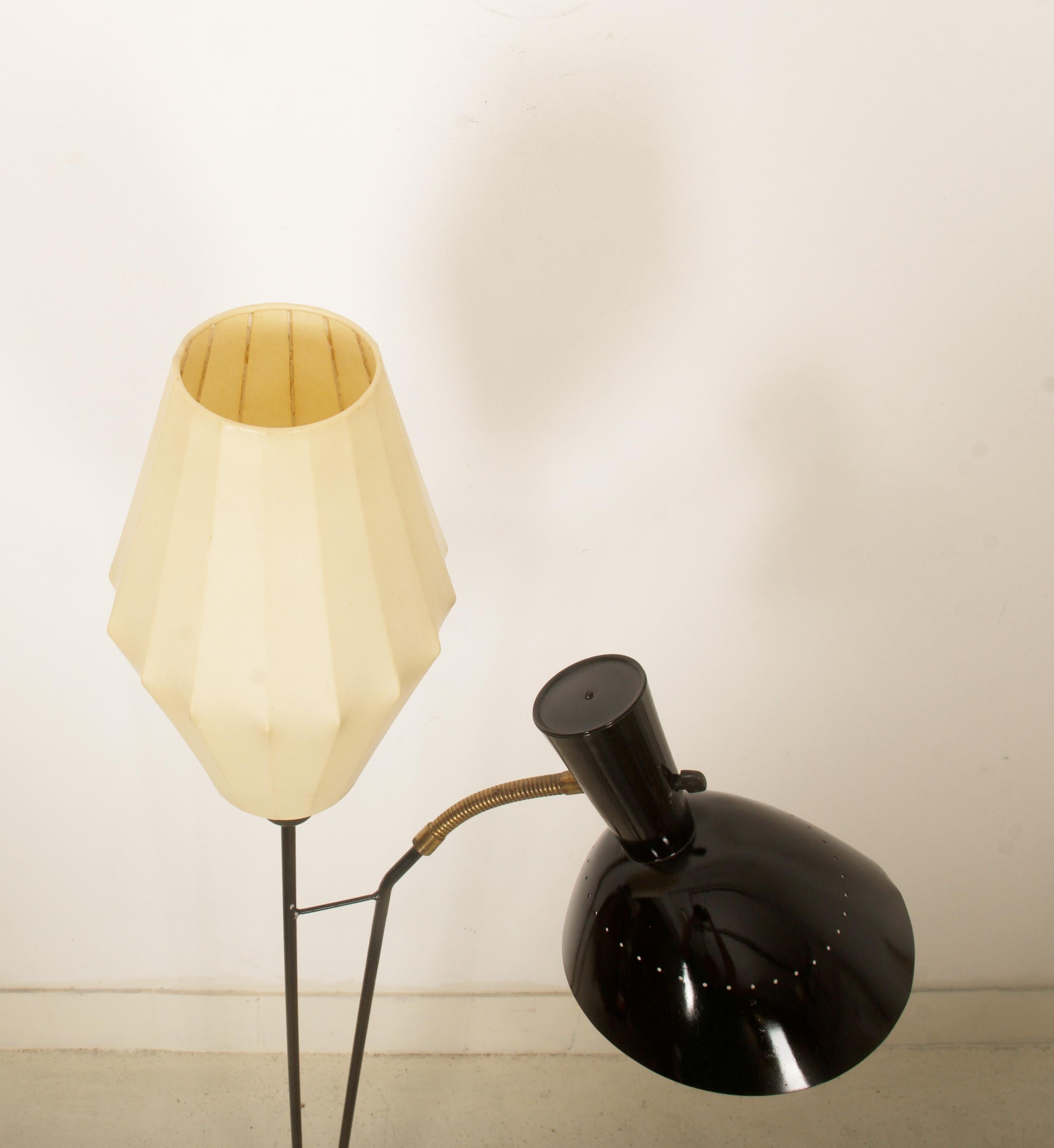 Steel Rare Floor Lamp by Hans Bergström for Ateljé Lyktan from the 1950s For Sale