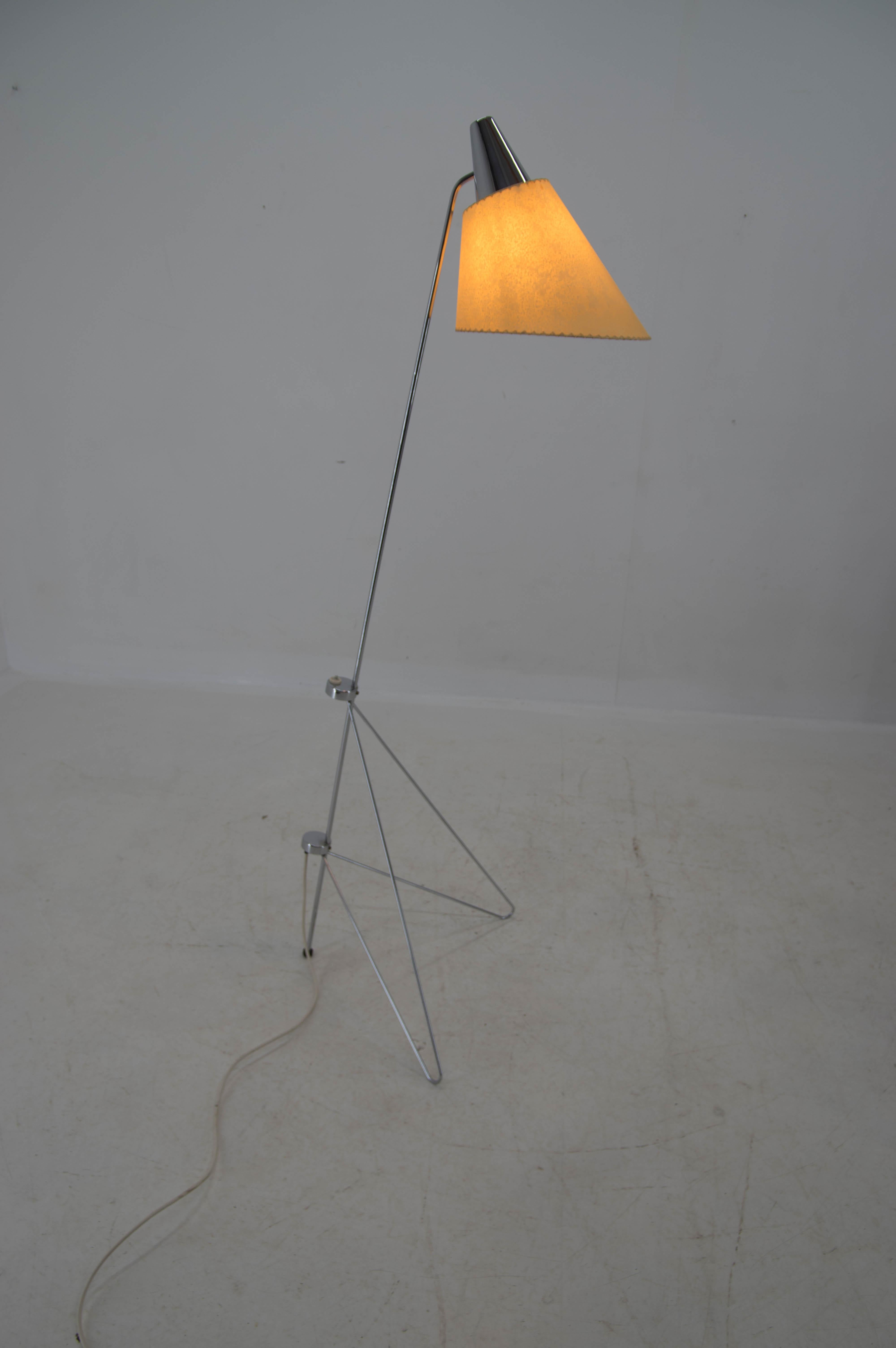 Czech Rare Floor Lamp by Hurka for Napako, 1950s, Restored For Sale