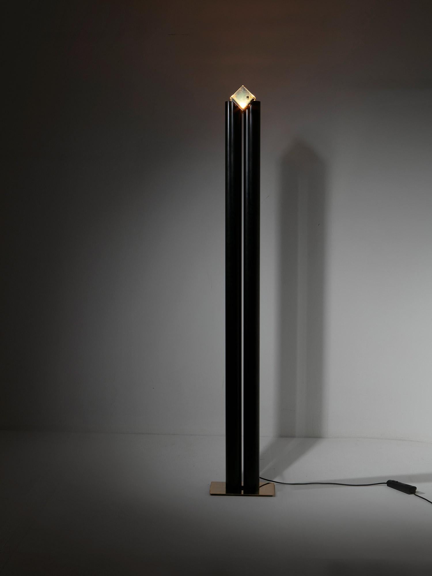 Italian Rare Floor Lamp by iTre Murano, Italy, 1970s For Sale