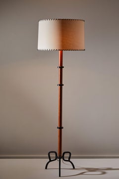 Rare Floor Lamp in the Style of Jacques Adnet