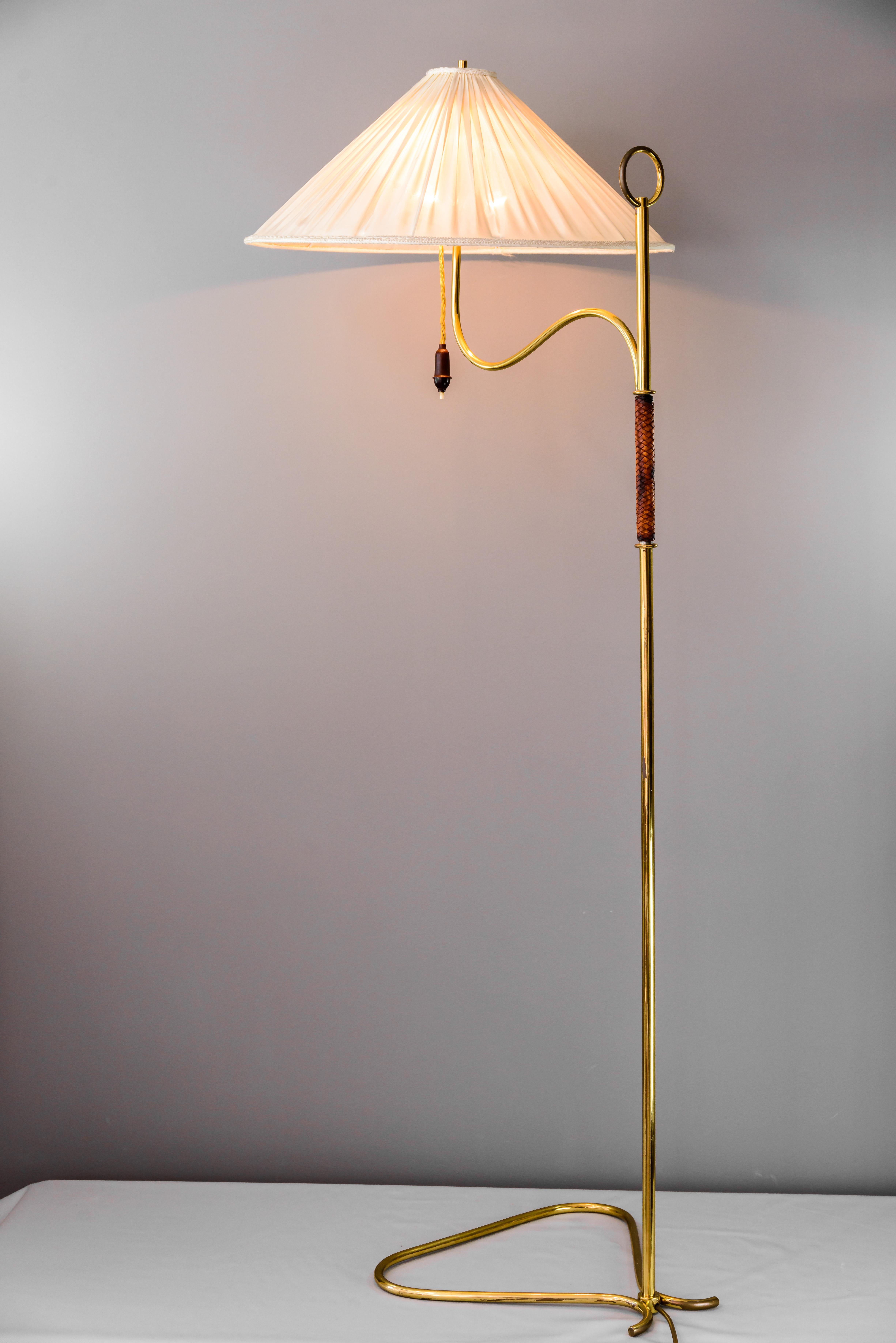 Brass Rare Floor Lamp by Josef Frank, Execution J. T. Kalmar, Vienna, circa 1950s