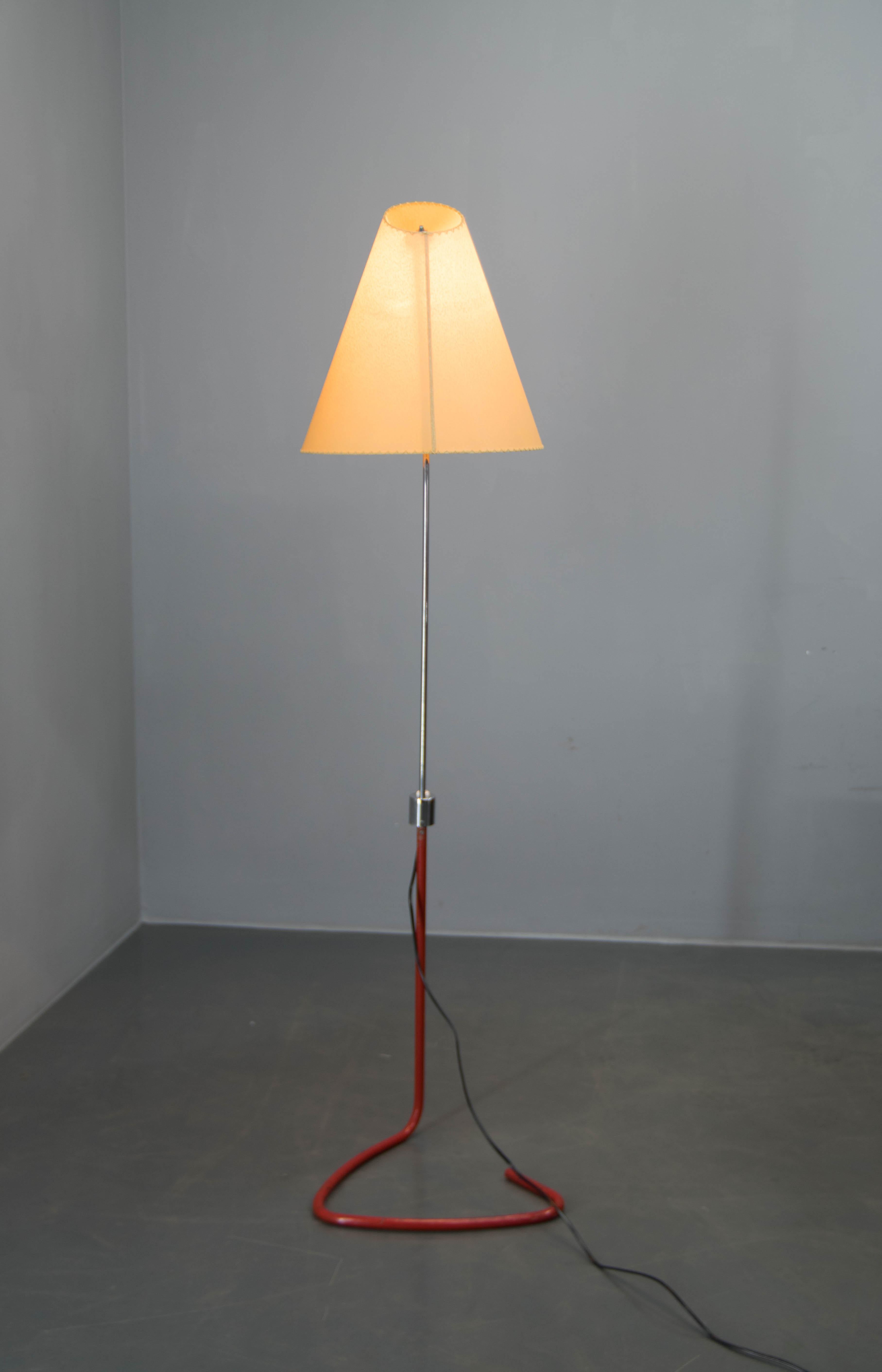 Metal Rare Floor Lamp by Josef Hurka, 1960s For Sale