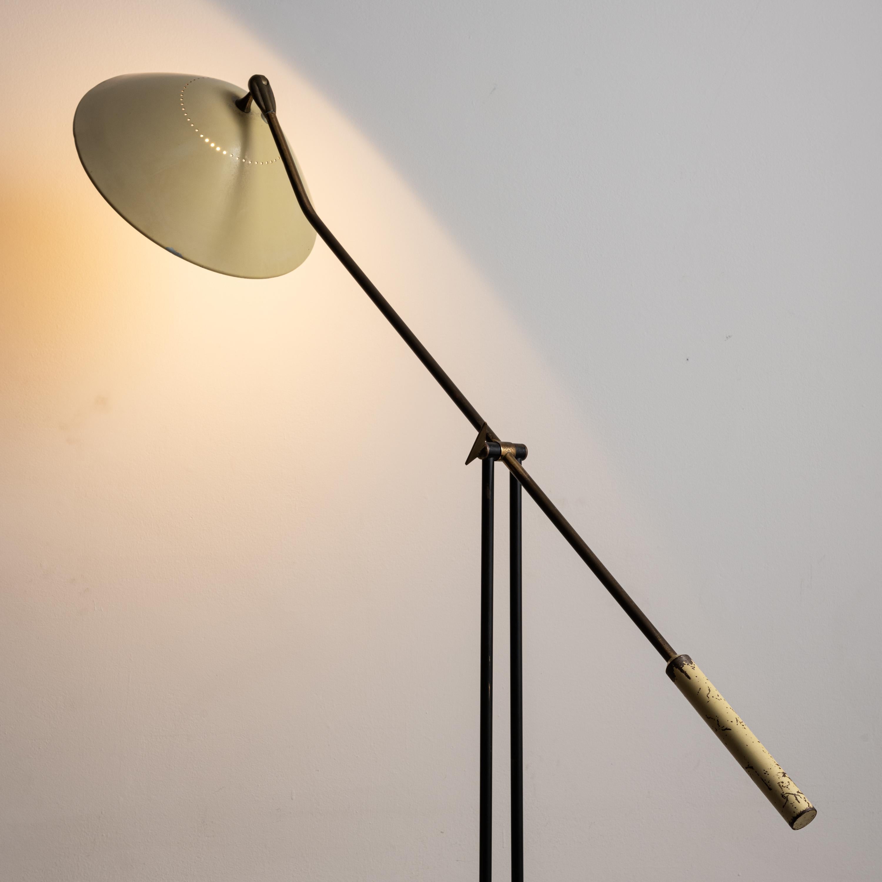 Painted Rare Floor Lamp by Stilnovo For Sale