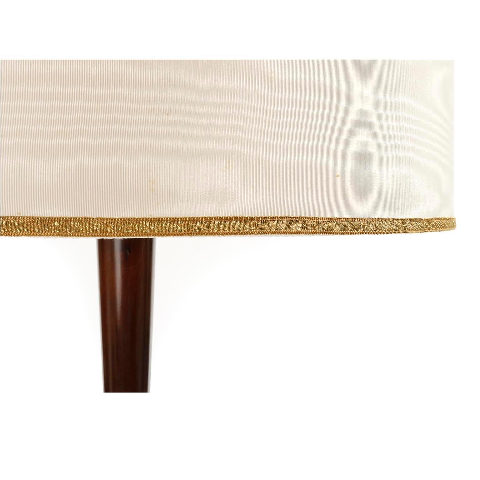Floor Lamp by Stilnovo, Stained Walnut Brass Marble Base, circa 1946-48 For Sale 4