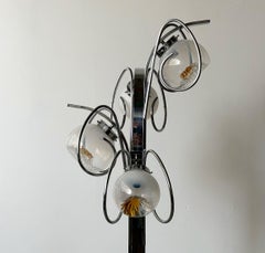 Rare floor lamp by Toni Zuccheri for Mazzega, 1970s Italy