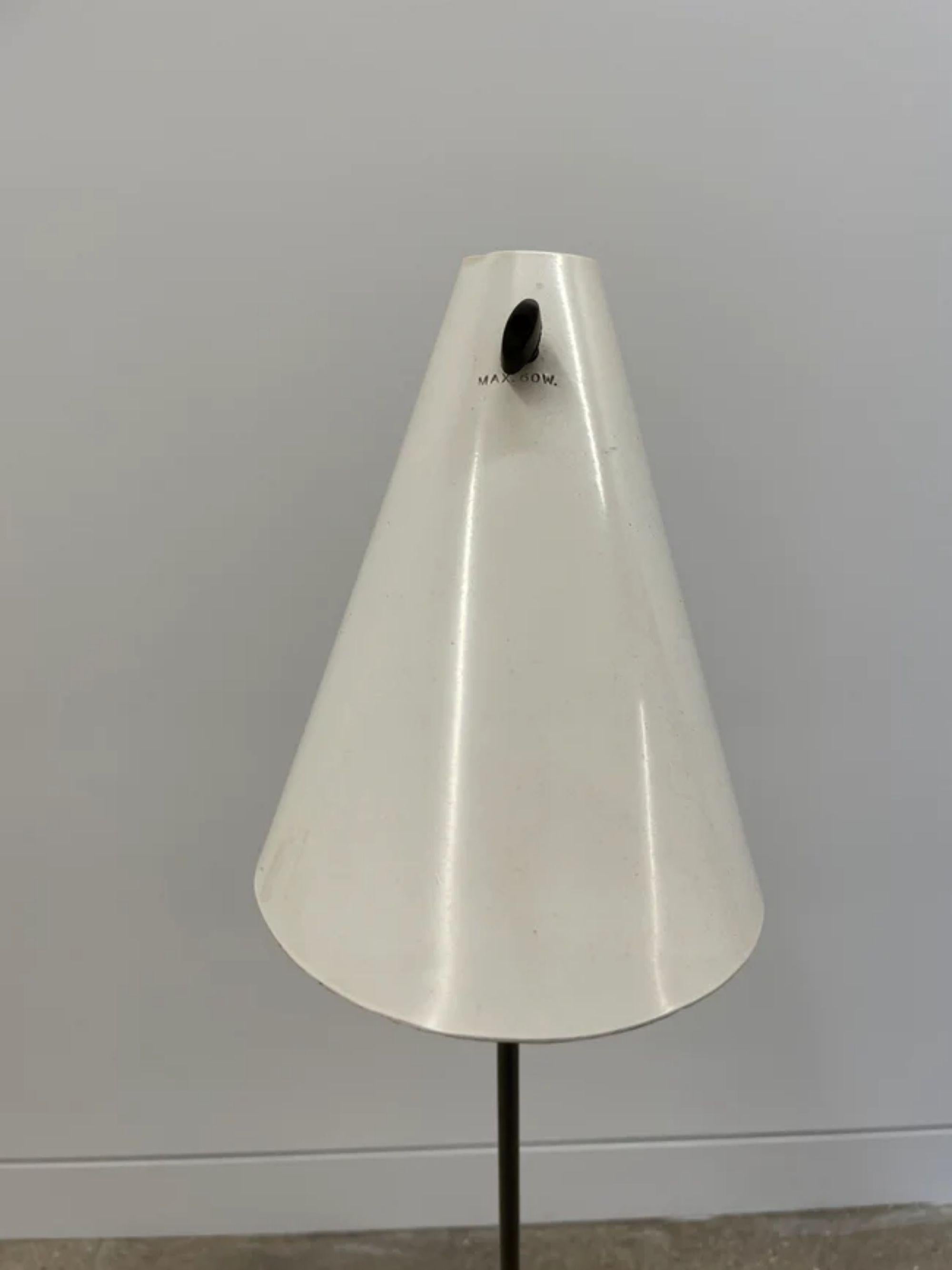 Swedish Rare Floor Lamp in Steel by Hans Agne Jakobsson, 1950s