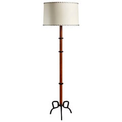 Rare Floor Lamp in the Style of Jacques Adnet